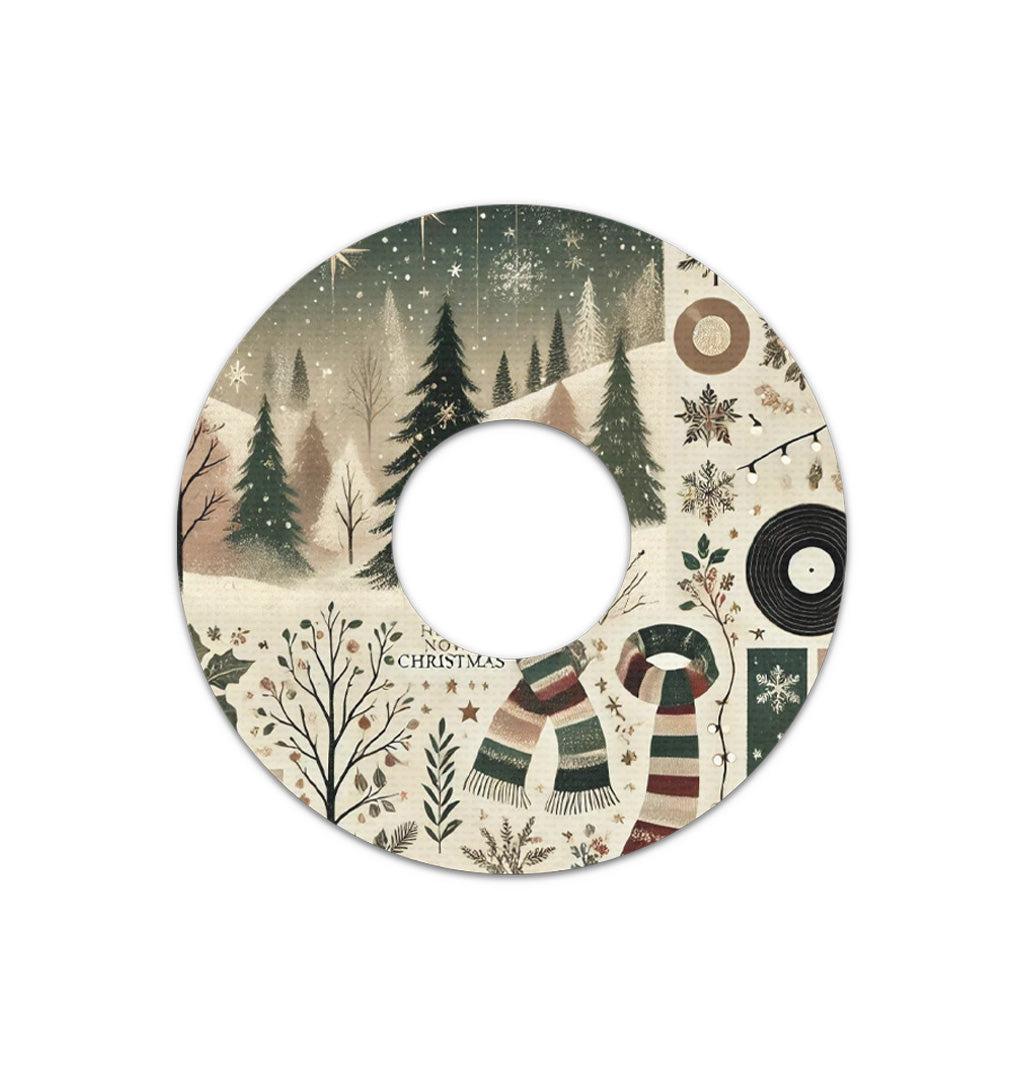 Cottagecore Christmas Patch Tape Designed for the FreeStyle Libre 3-Pump Peelz