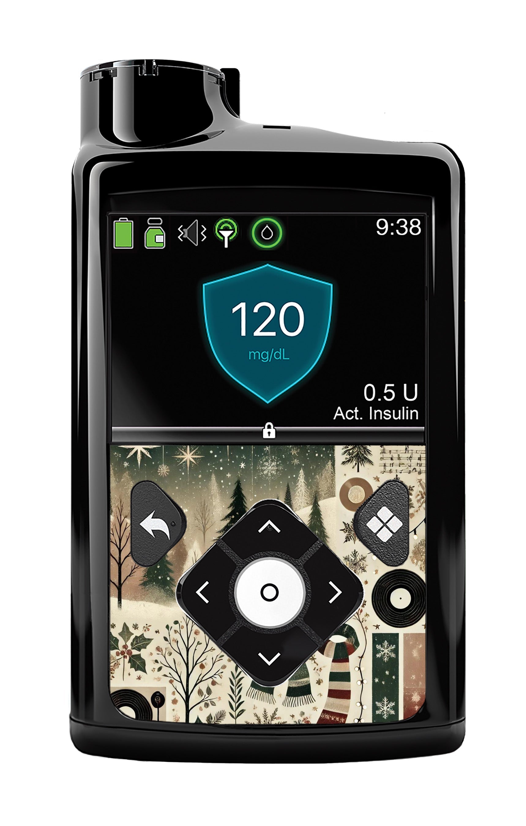 Cottagecore Christmas Sticker for Medtronic MiniMed 770G & 780G-Pump Peelz