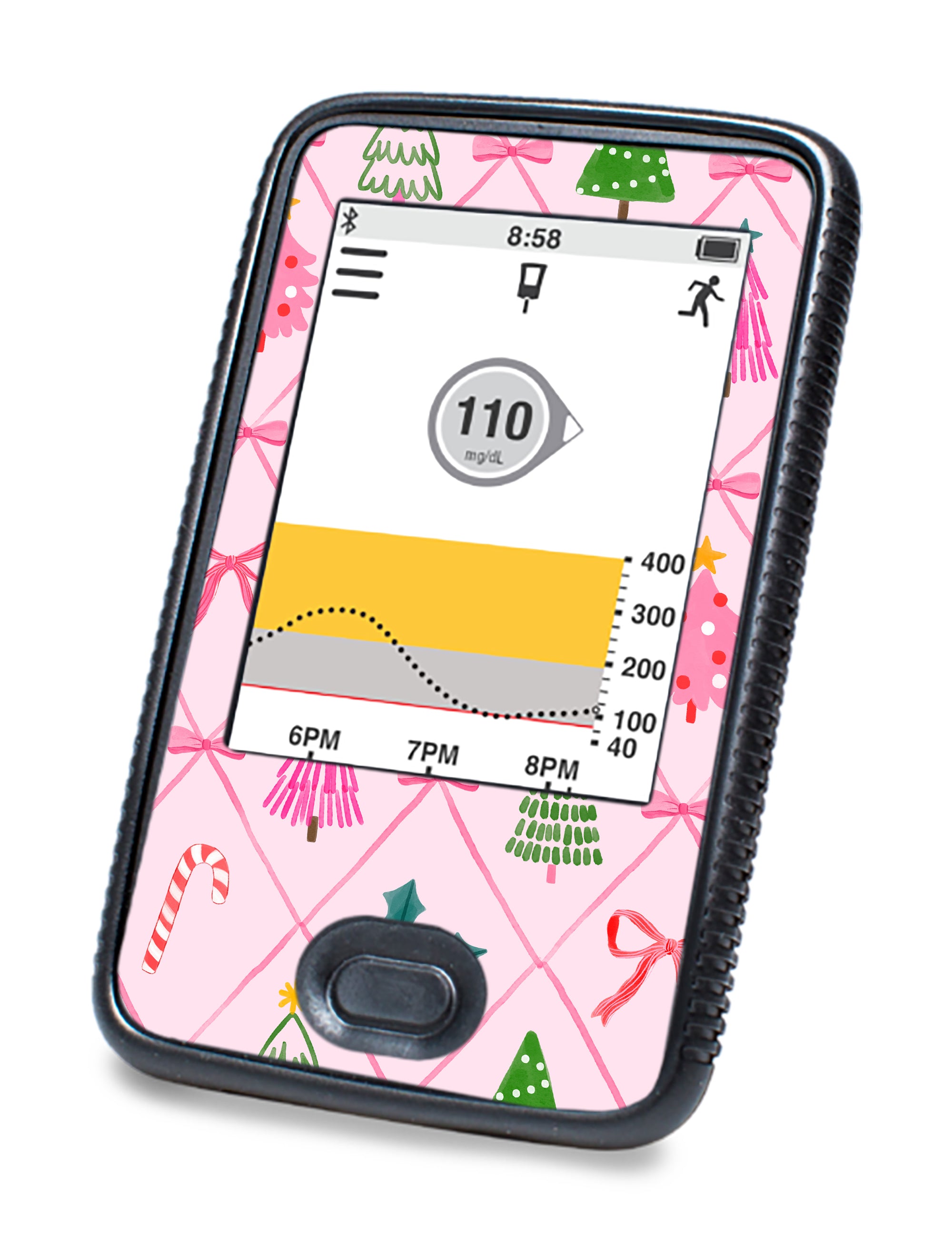 Coquette Christmas Dexcom G6 Touchscreen Receiver Sticker - Pump Peelz