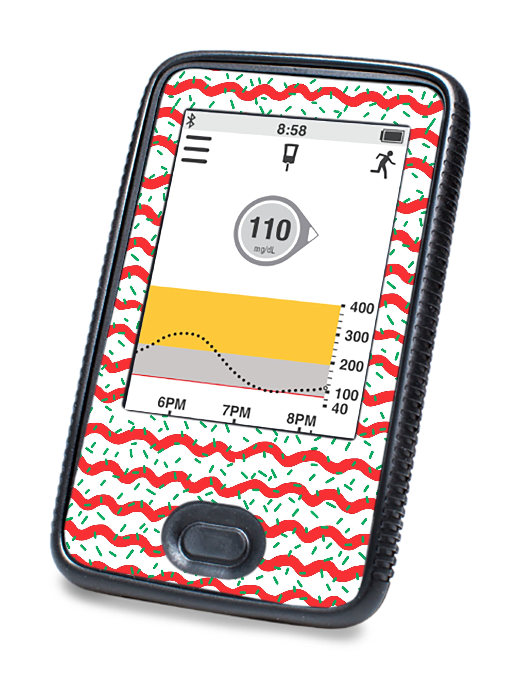 Christmas Icing Dexcom G6 Touchscreen Receiver Sticker - Pump Peelz
