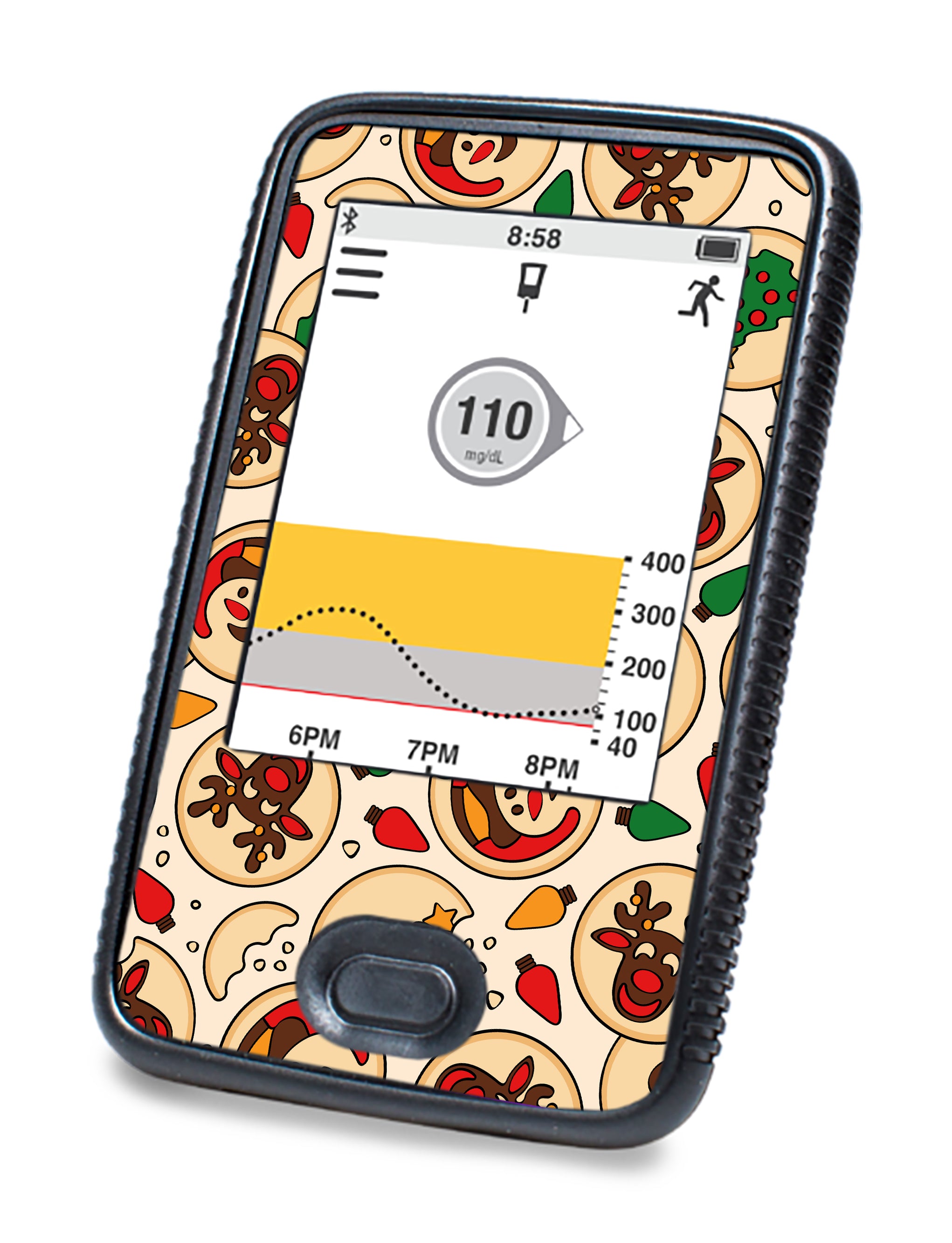 Santa's Cookies Dexcom G6 Touchscreen Receiver Sticker - Pump Peelz