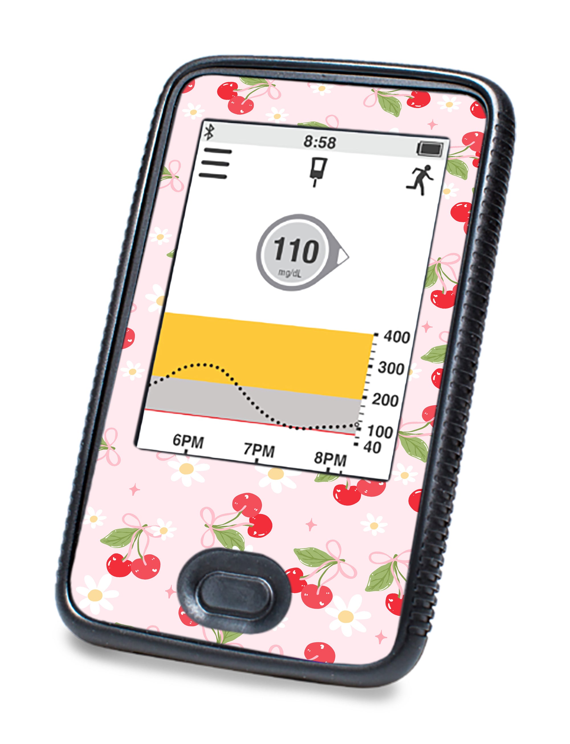 Cherry Coquette Dexcom G6 Touchscreen Receiver Sticker - Pump Peelz