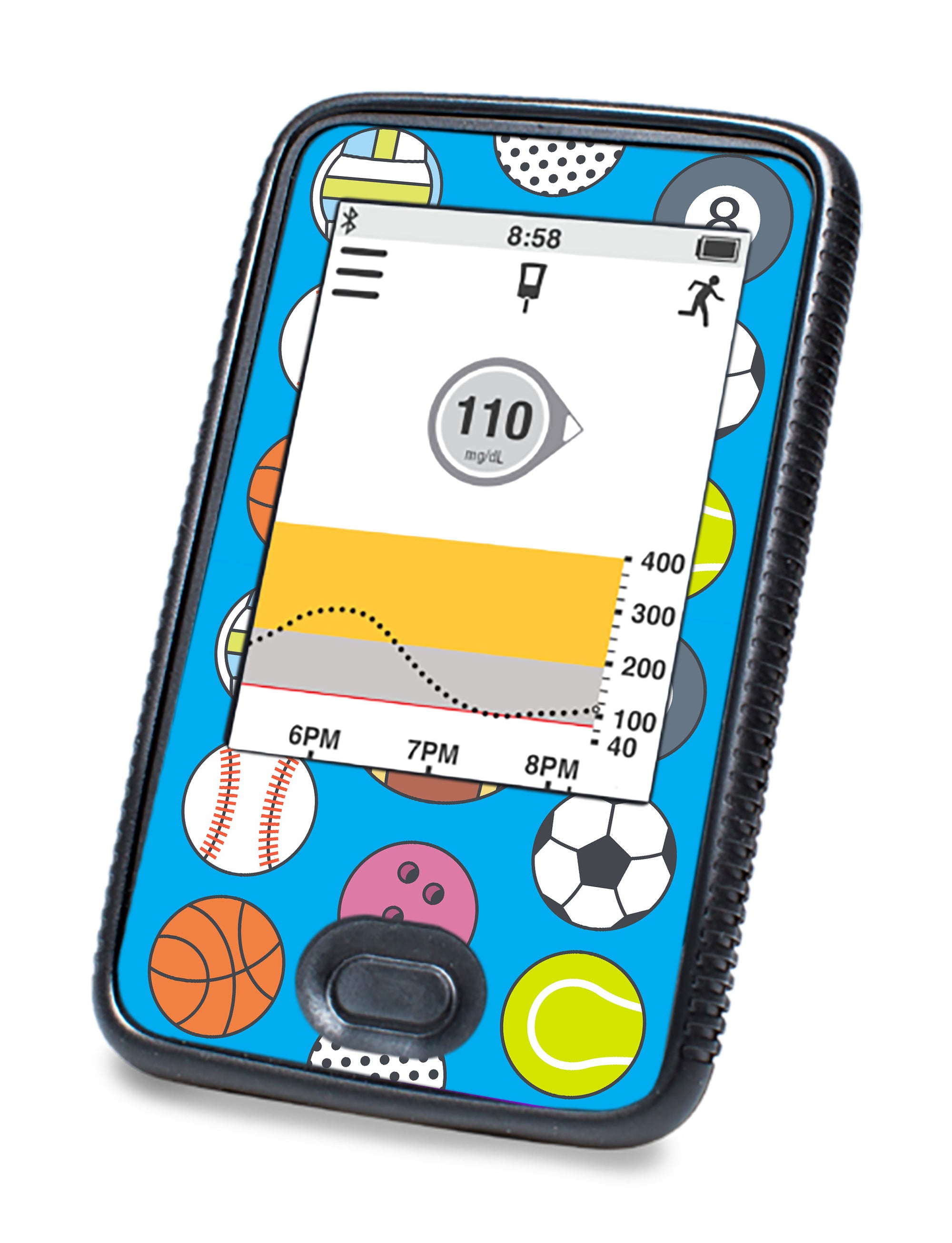 All Star Toss Dexcom G6 Touchscreen Receiver Sticker - Pump Peelz