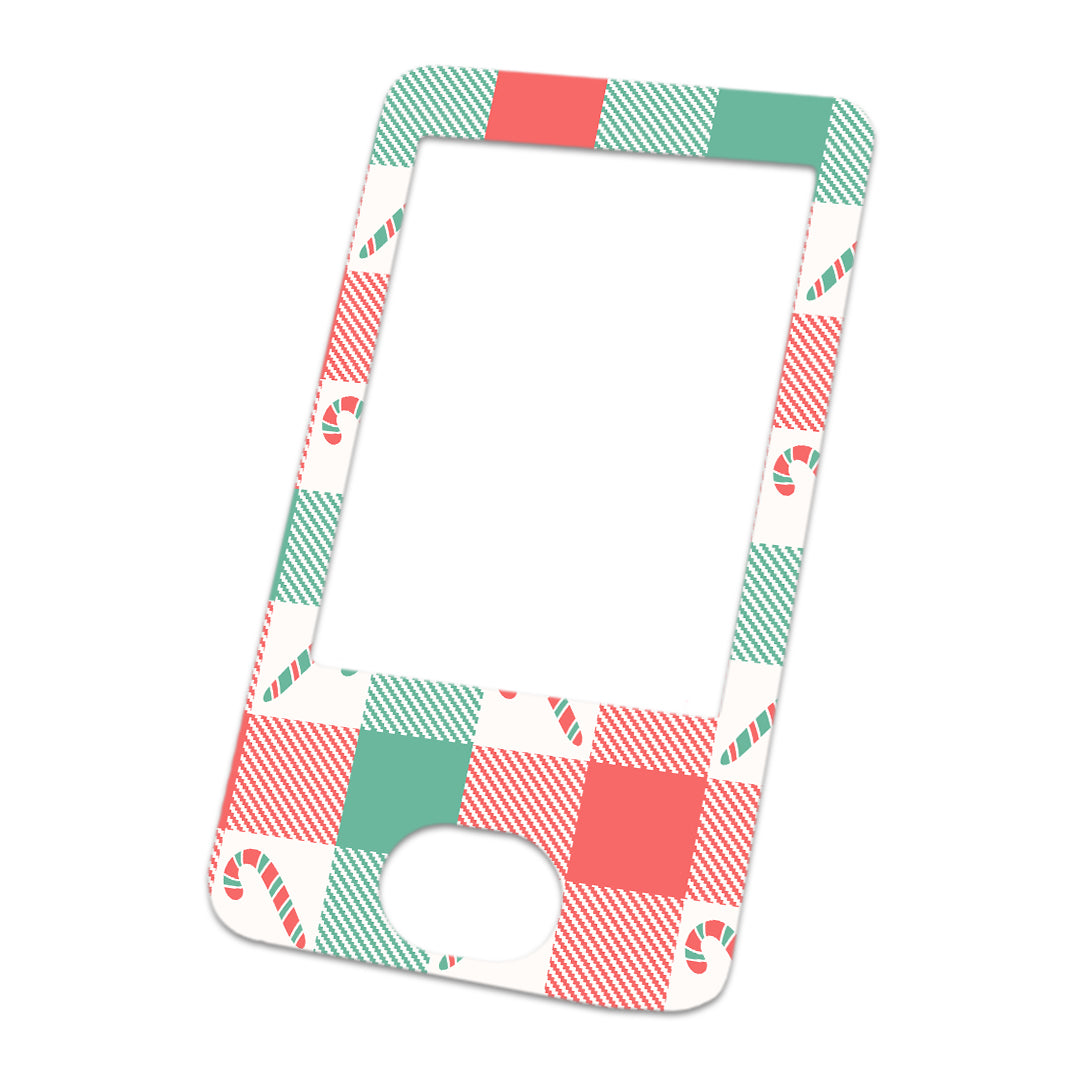 Peppermint Plaid Dexcom G6 Touchscreen Receiver Sticker - Pump Peelz