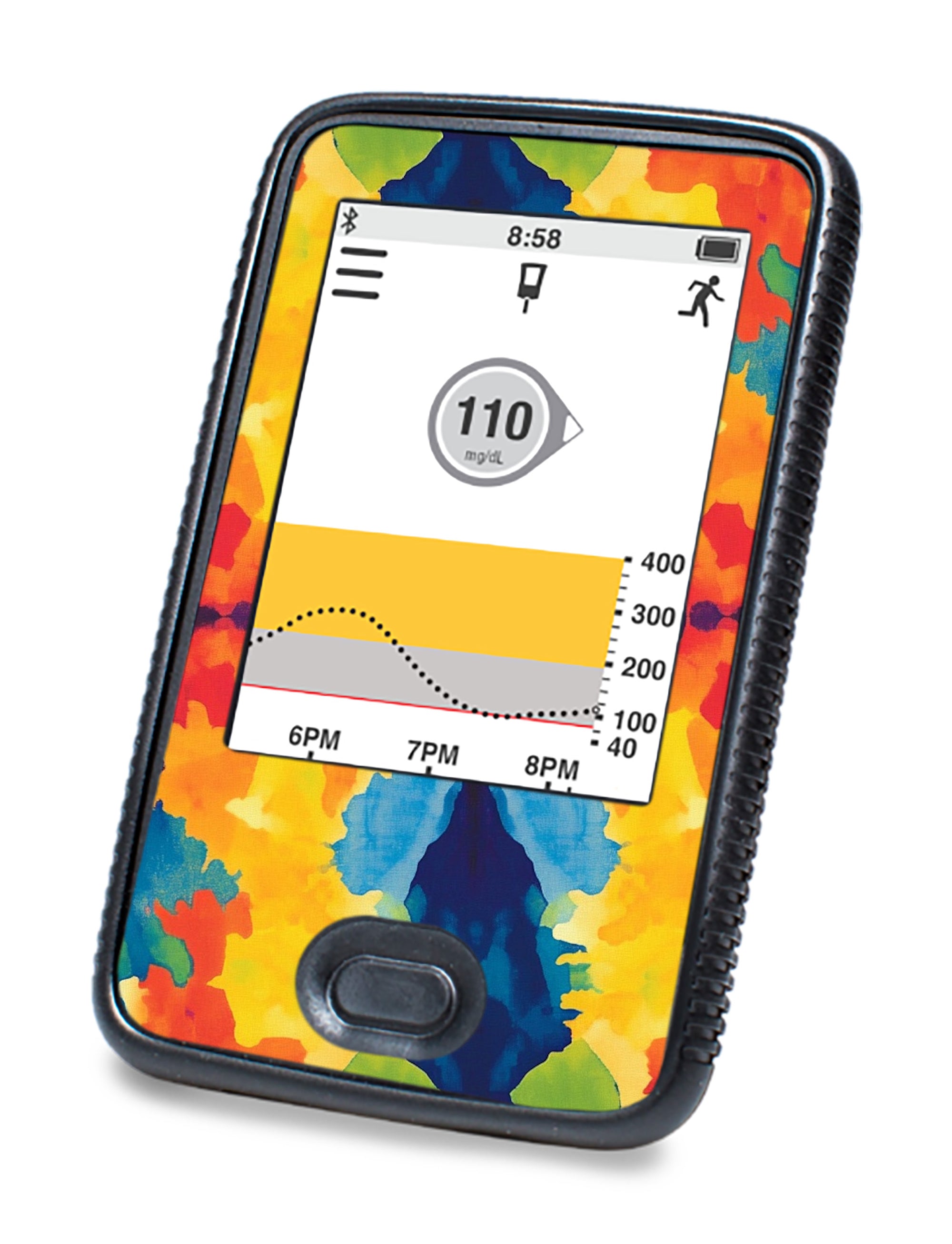 Bright Tie Dye DEXCOM G6 Touchscreen Receiver