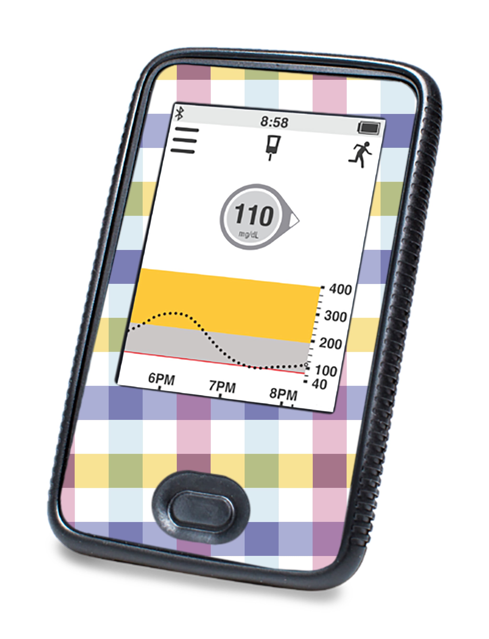 Spring Plaid DEXCOM G6 Touchscreen Receiver exclusive at Pump Peelz