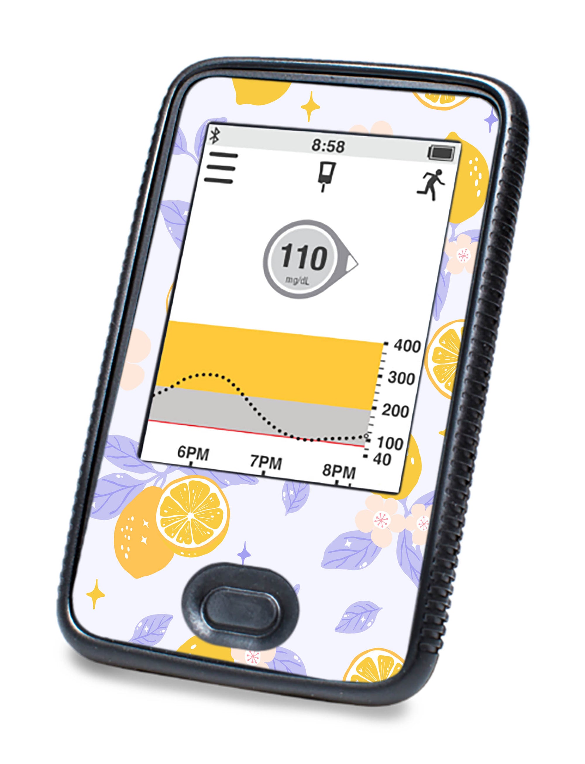 Lemon Lavender Dexcom G6 Touchscreen Receiver Sticker - Pump Peelz