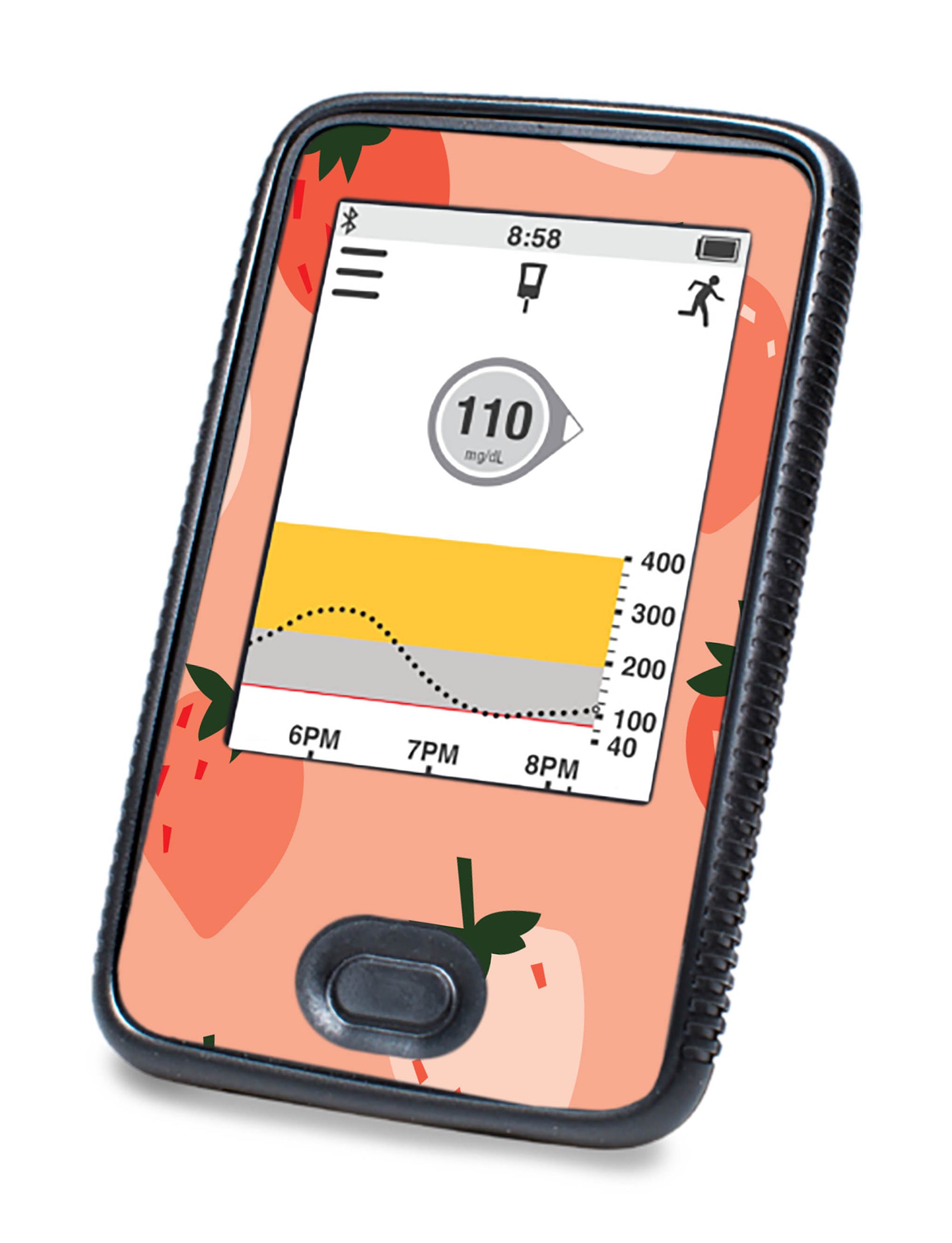 Strawberry Sweet Dexcom G6 Touchscreen Receiver Sticker - Pump Peelz