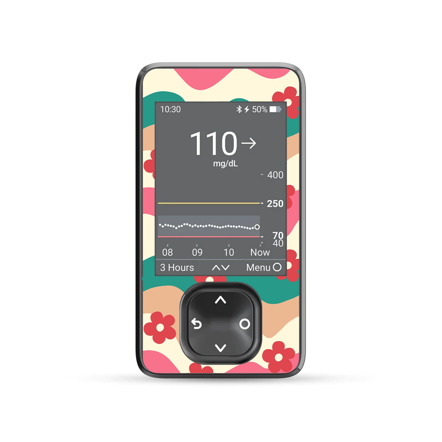 Retro Noel Dexcom G7 and G6 Touchscreen Receiver Sticker - Pump Peelz