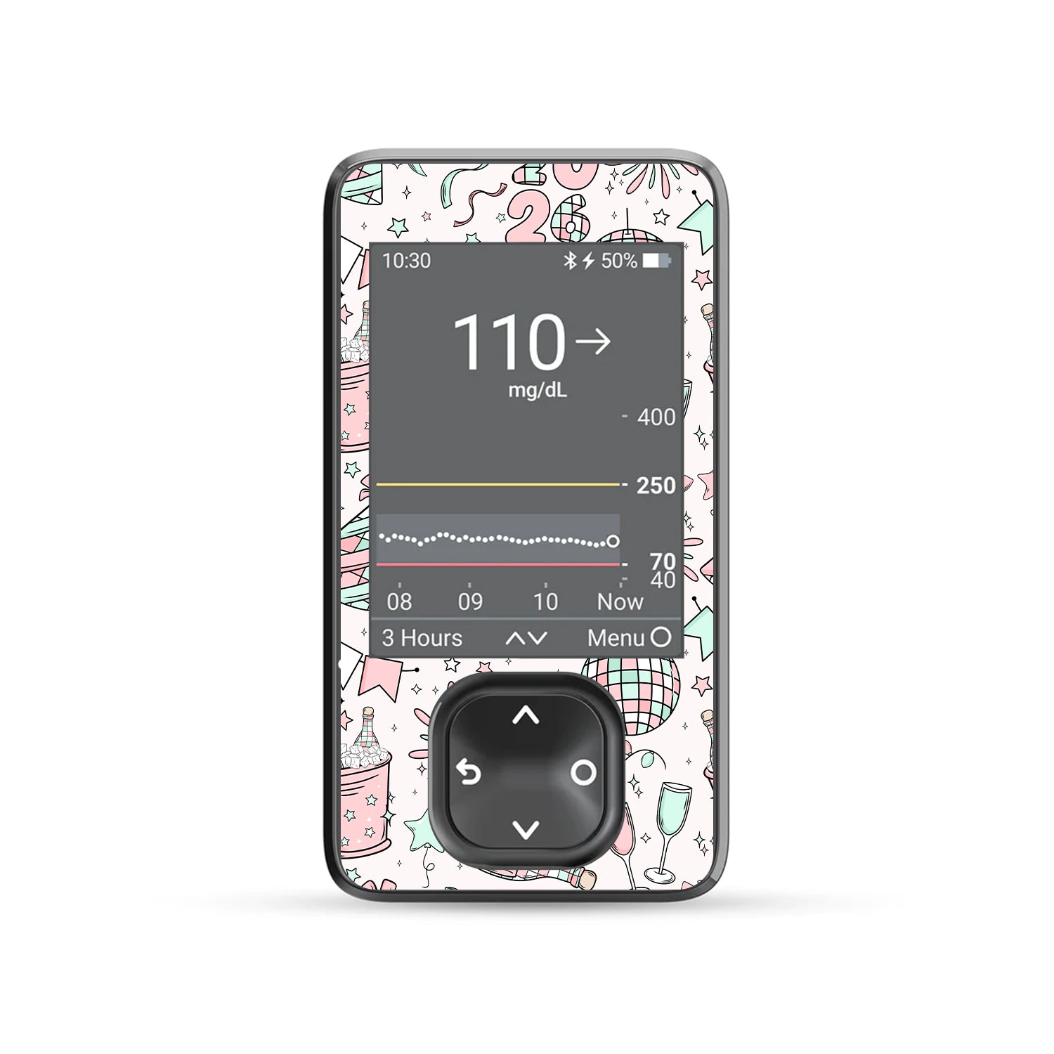 Cheers to '26 Dexcom G7 and G6 Touchscreen Receiver Sticker - Pump Peelz