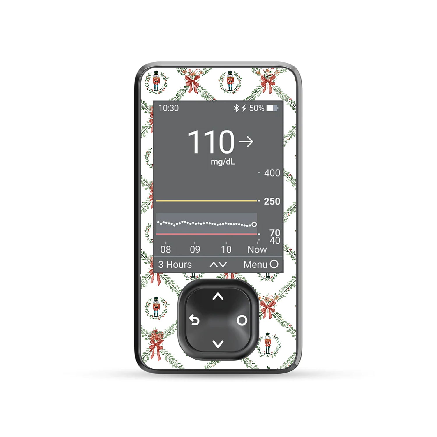Nutcracker Noel Dexcom G7 and G6 Touchscreen Receiver Sticker - Pump Peelz