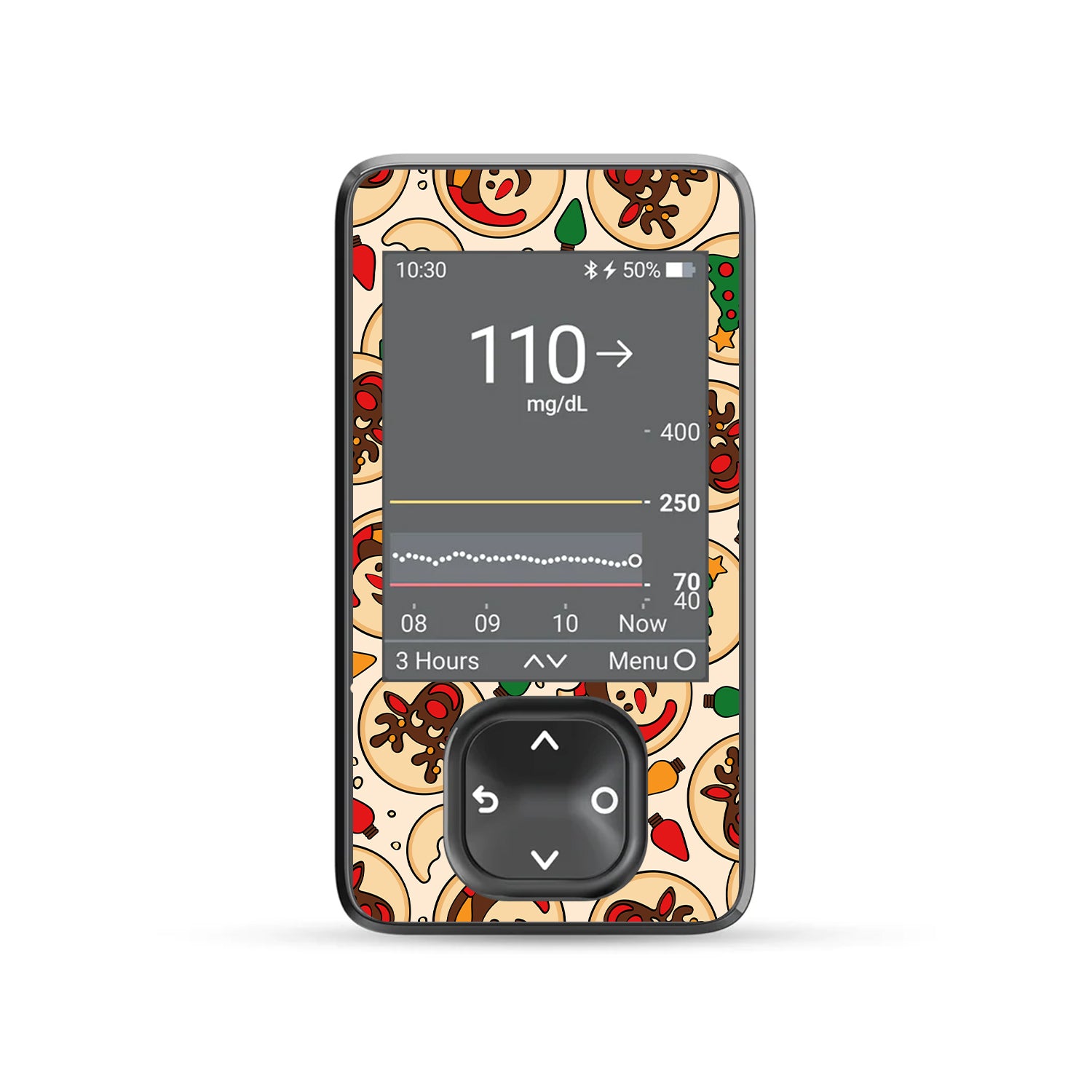 Santa's Cookies Dexcom G7 and G6 Touchscreen Receiver Sticker - Pump Peelz