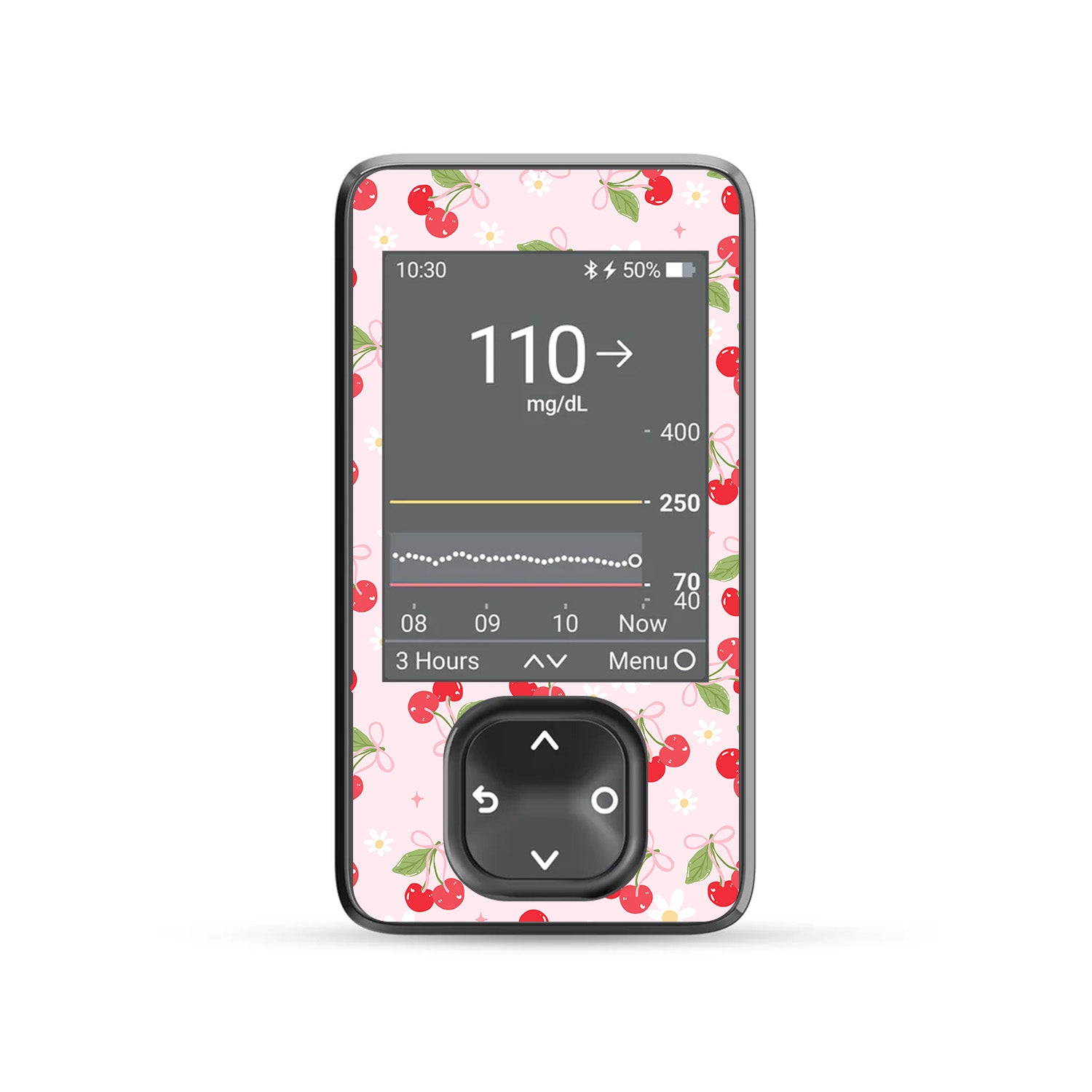 Cherry Coquette Dexcom G7 and G6 Touchscreen Receiver Sticker - Pump Peelz
