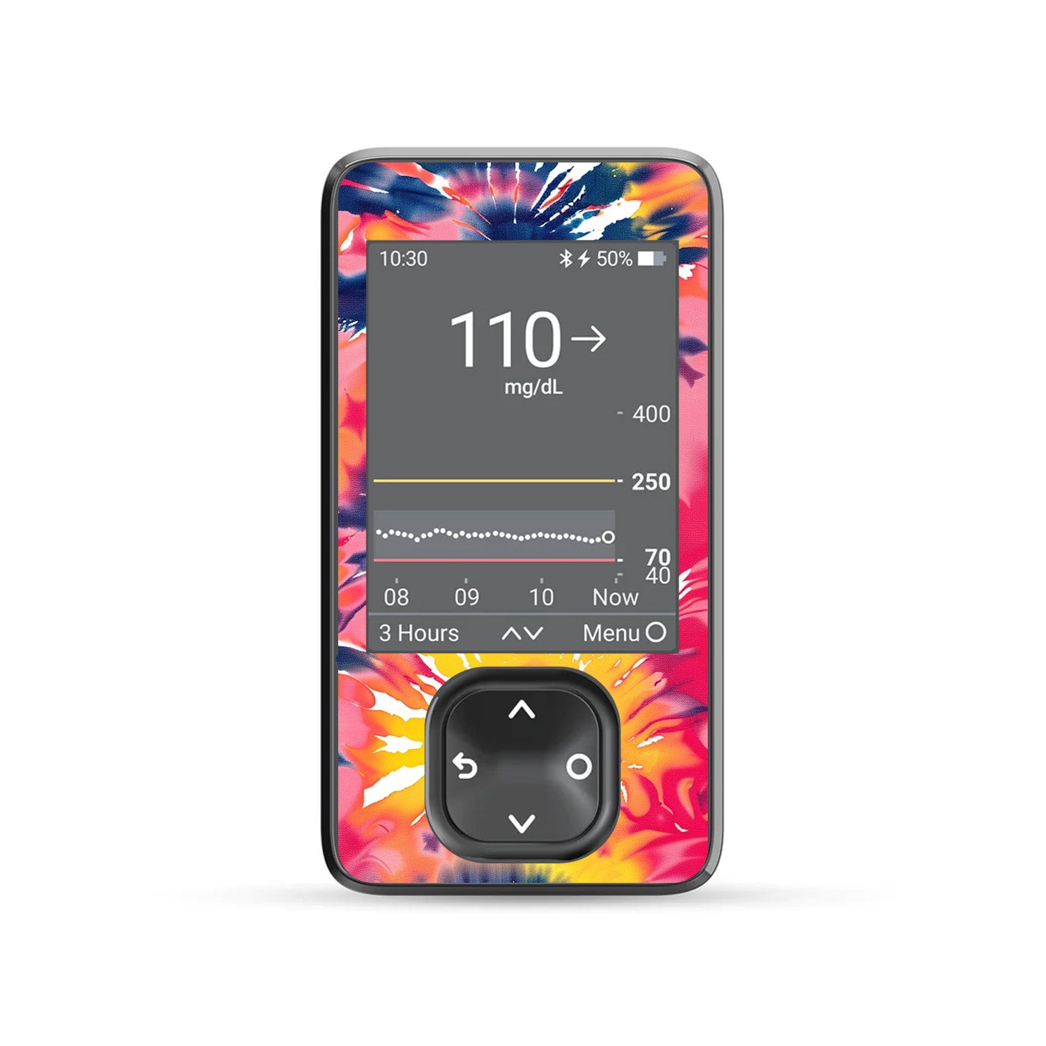 Summer Tie Dye DEXCOM G7 and G6 Touchscreen Receiver Sticker
