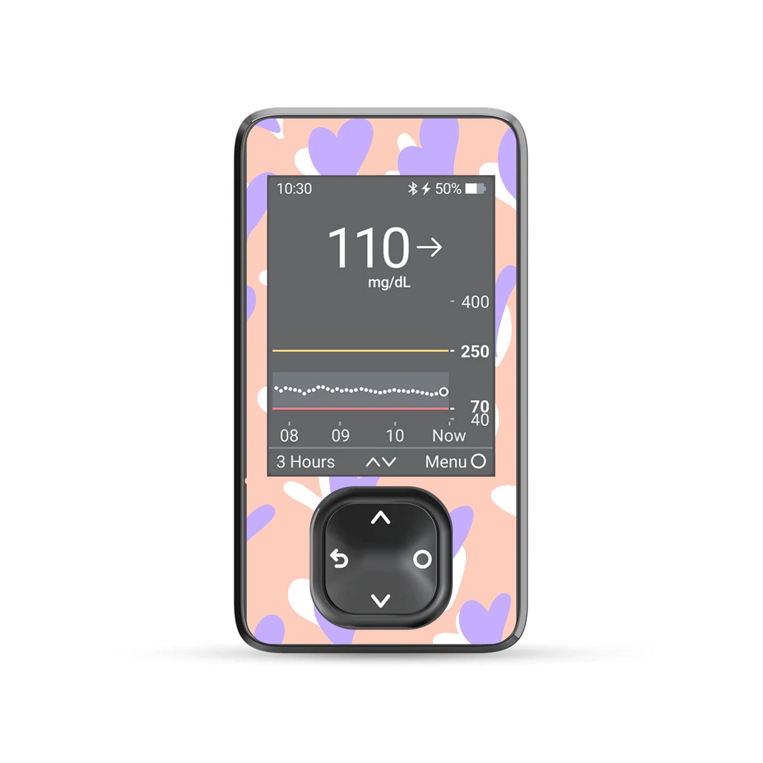 Lavender Love DEXCOM G7 and G6 Touchscreen Receiver Sticker