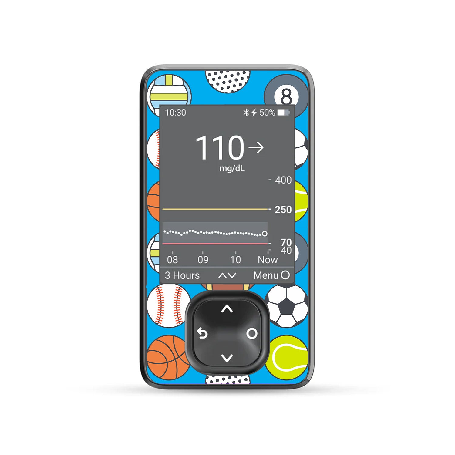 All Star Toss Dexcom G7 and G6 Touchscreen Receiver Sticker - Pump Peelz
