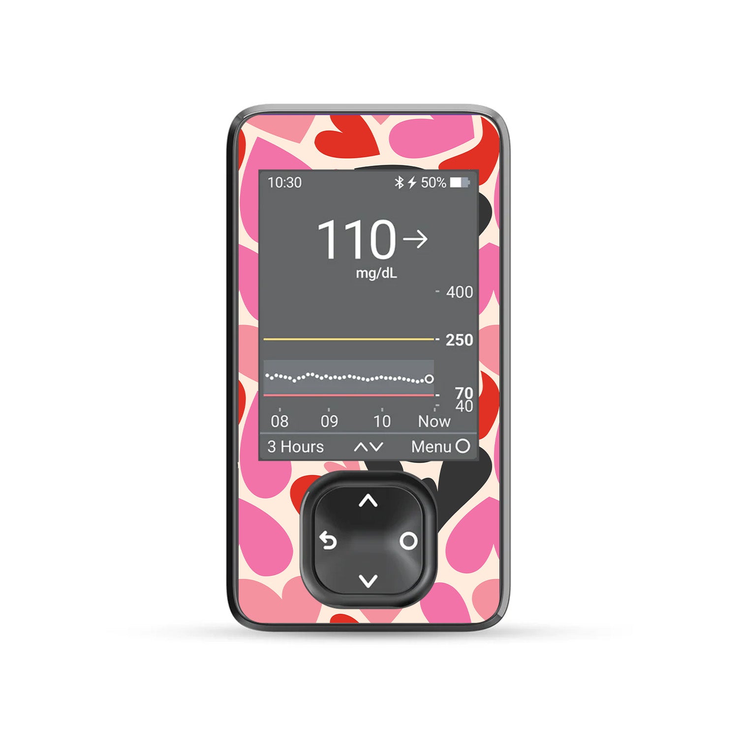 Heartbreaker Dexcom G7 and G6 Touchscreen Receiver Sticker - Pump Peelz