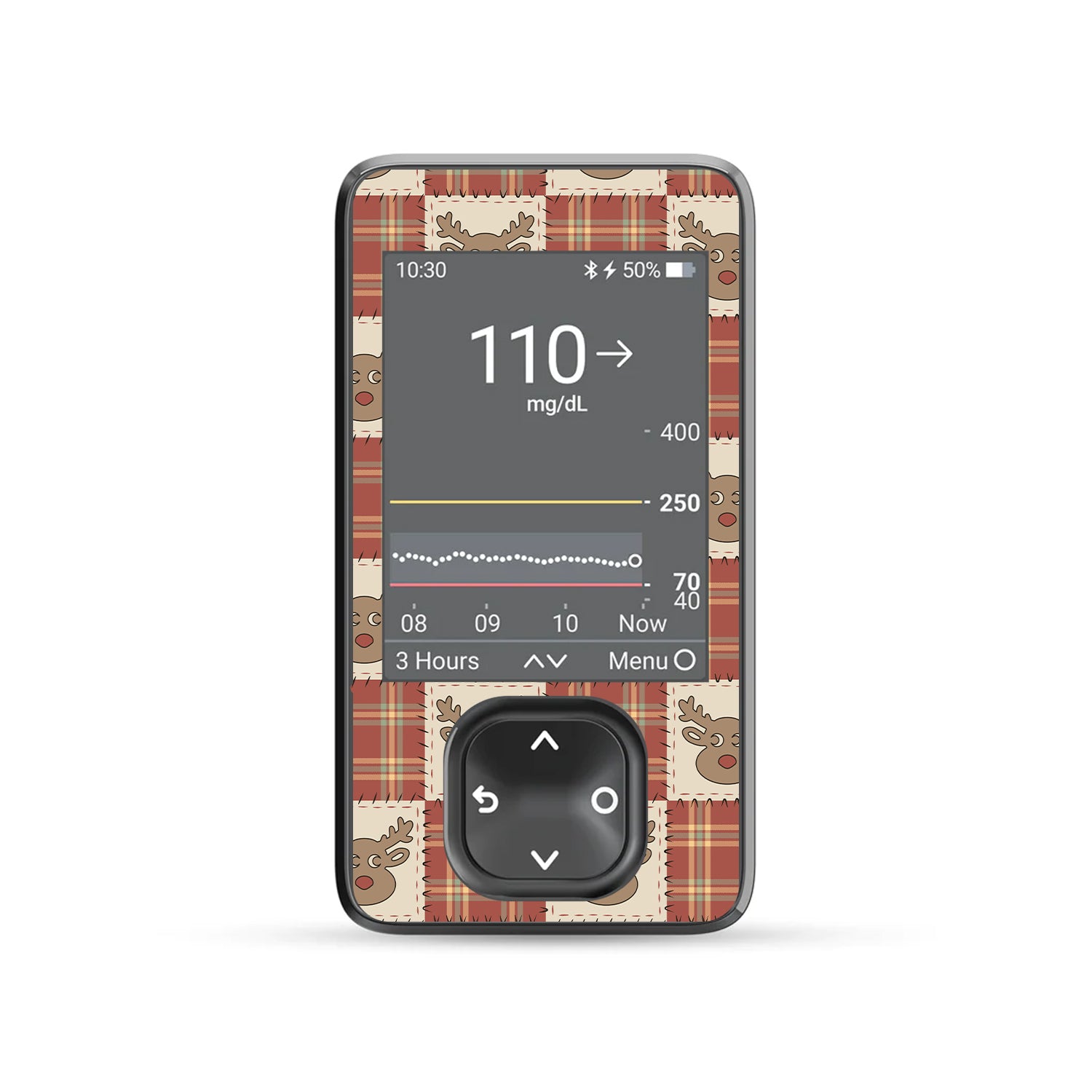 Rustic Reindeer Dexcom G7 and G6 Touchscreen Receiver Sticker - Pump Peelz