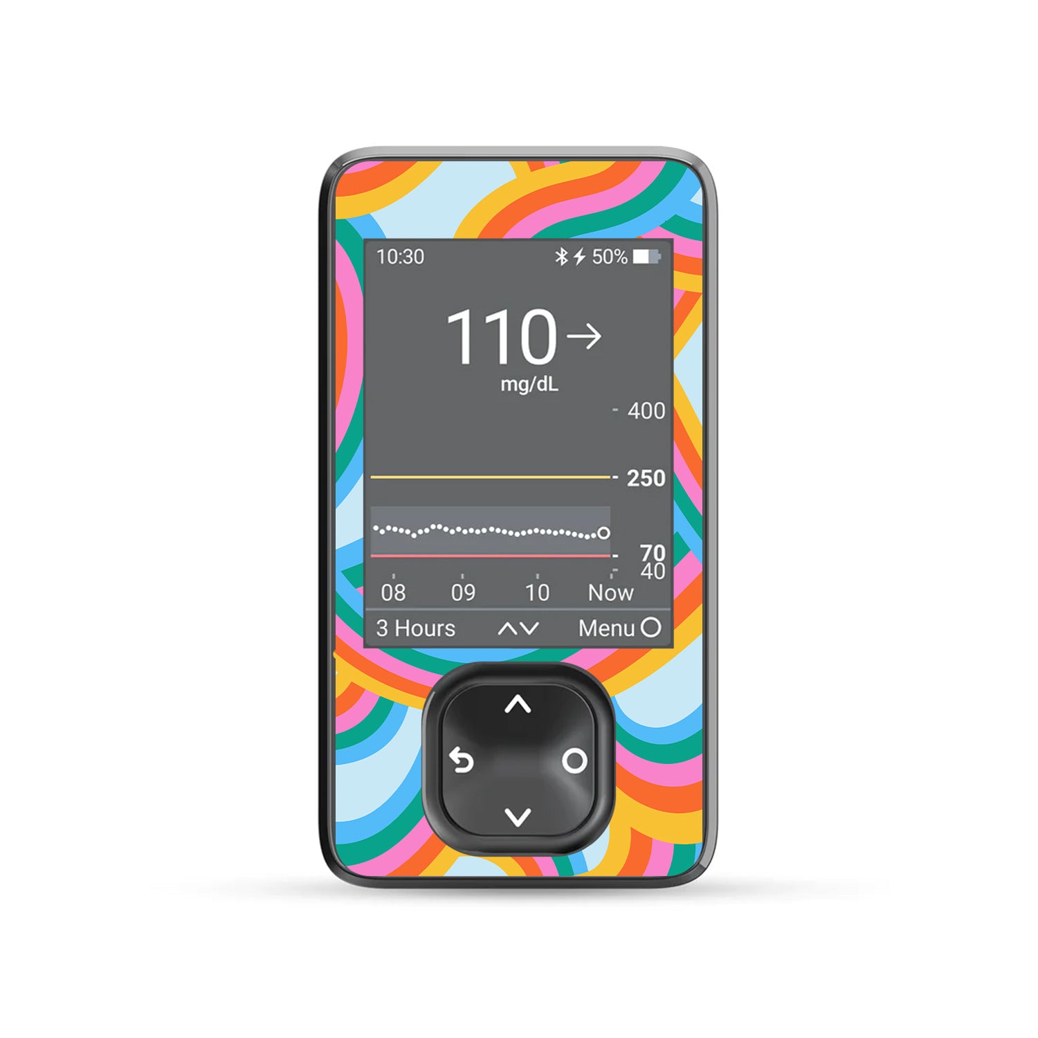 Retro Pop Dexcom G7 and G6 Touchscreen Receiver Sticker - Pump Peelz