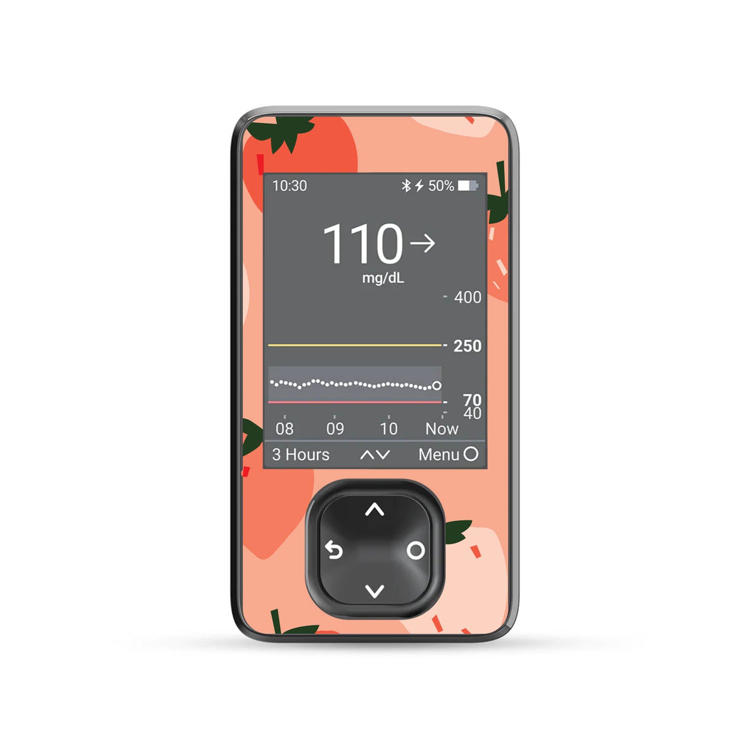 Strawberry Sweet Dexcom G7 and G6 Touchscreen Receiver Sticker - Pump Peelz
