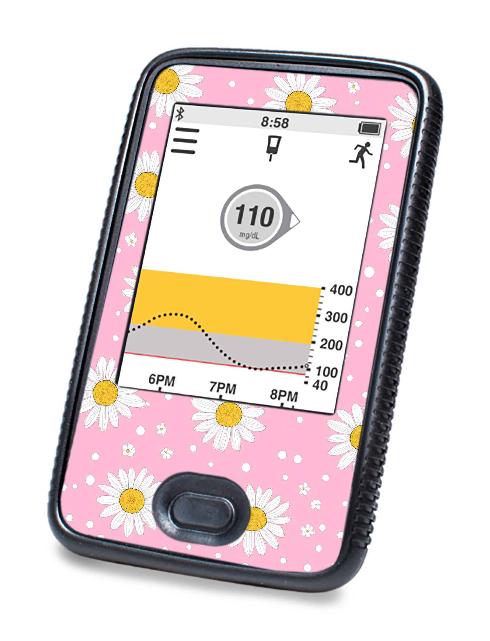 Spring Daisy Dexcom G6 Touchscreen Receiver Sticker - Pump Peelz