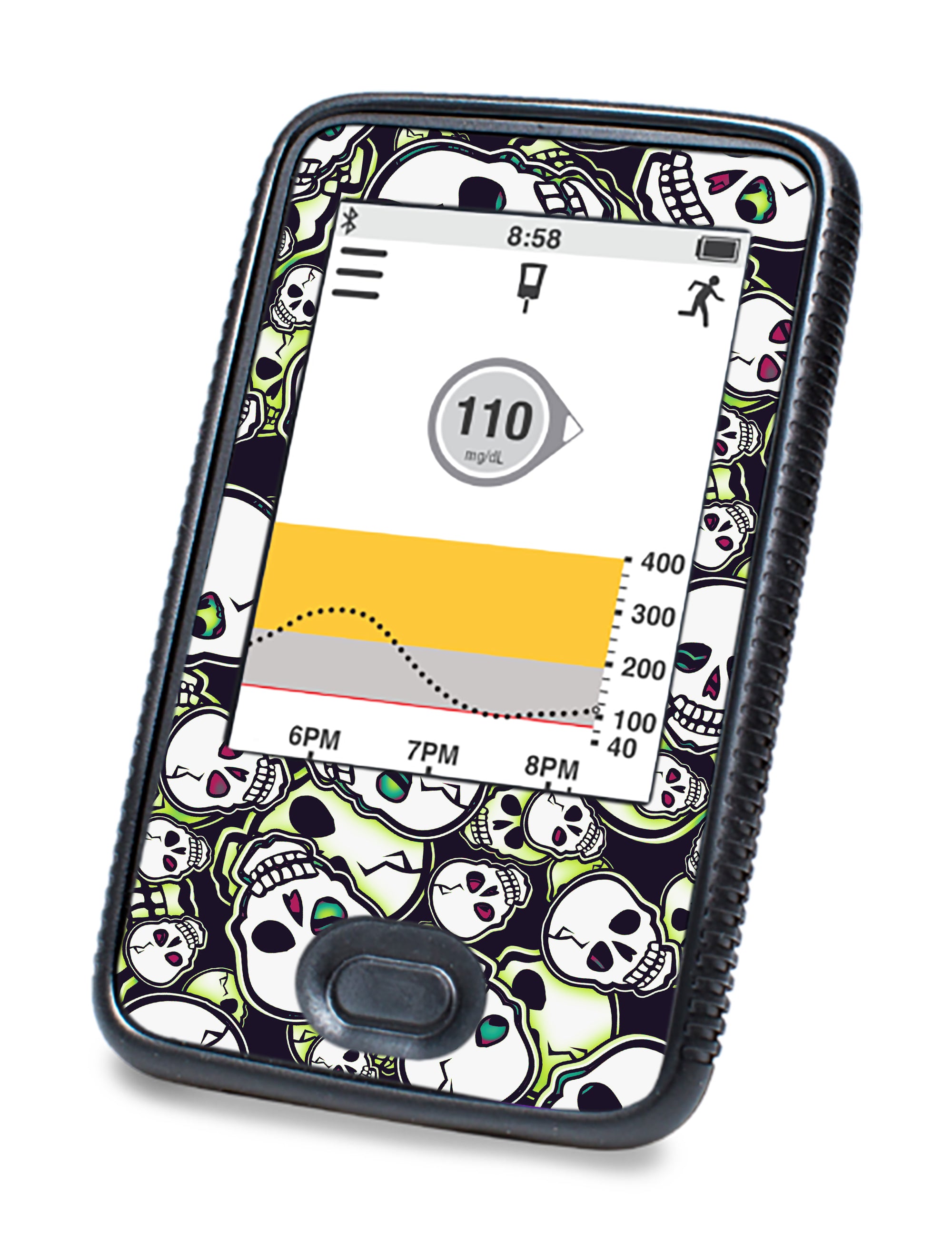 Bone Glow Dexcom G6 Touchscreen Receiver Sticker - Pump Peelz