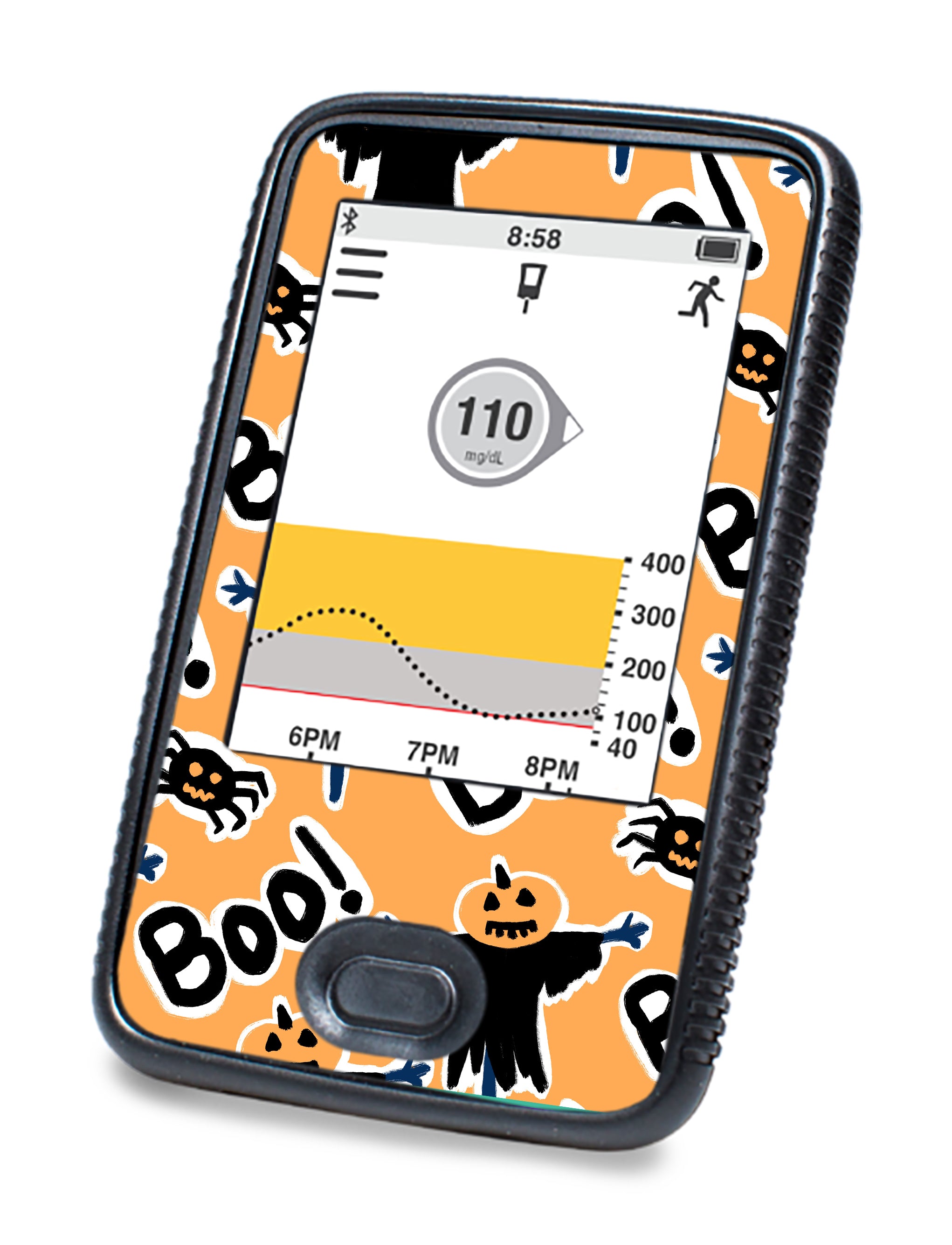Pumpkin Boo Dexcom G6 Touchscreen Receiver Sticker - Pump Peelz