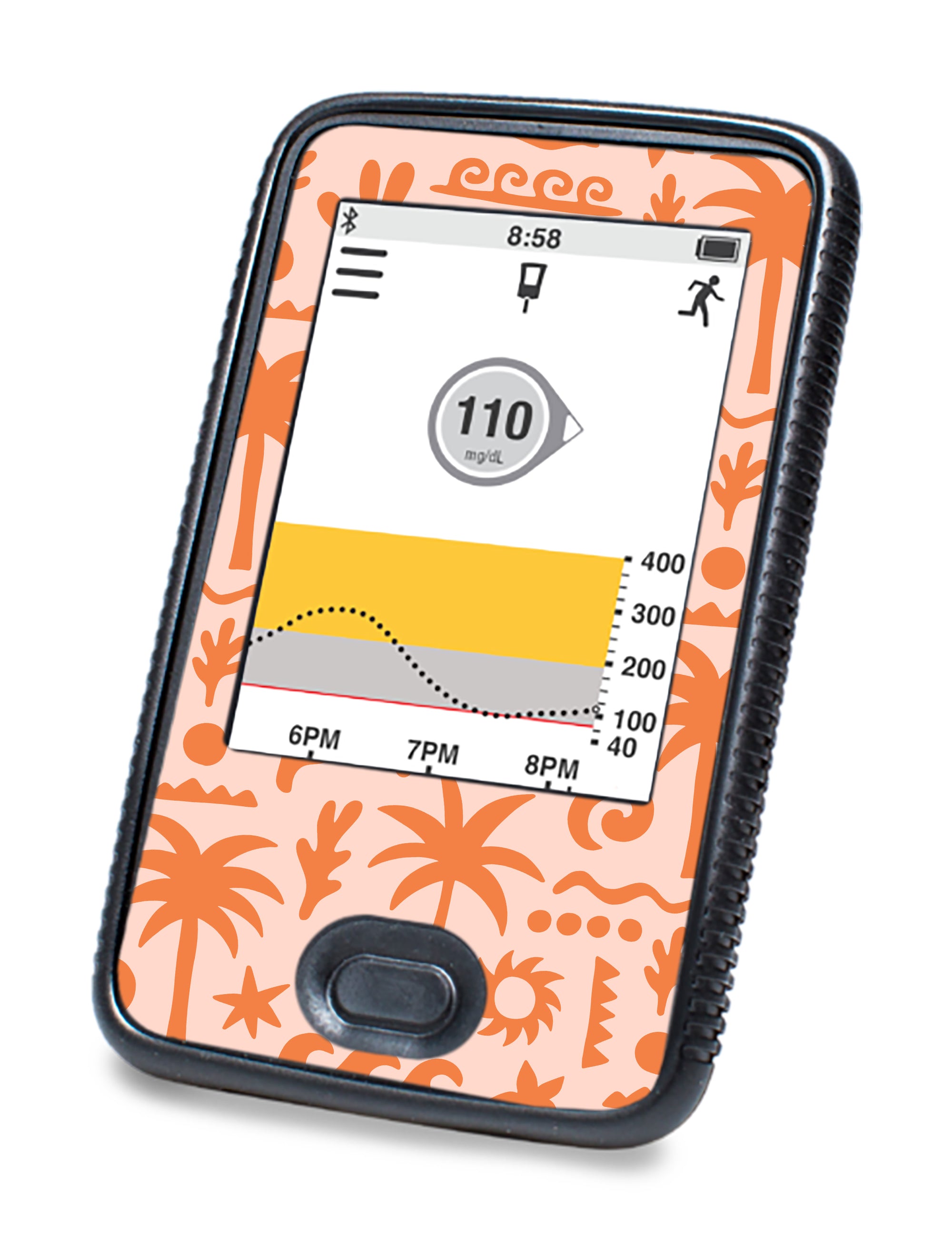 Terracotta Tides Dexcom G6 Touchscreen Receiver Sticker - Pump Peelz