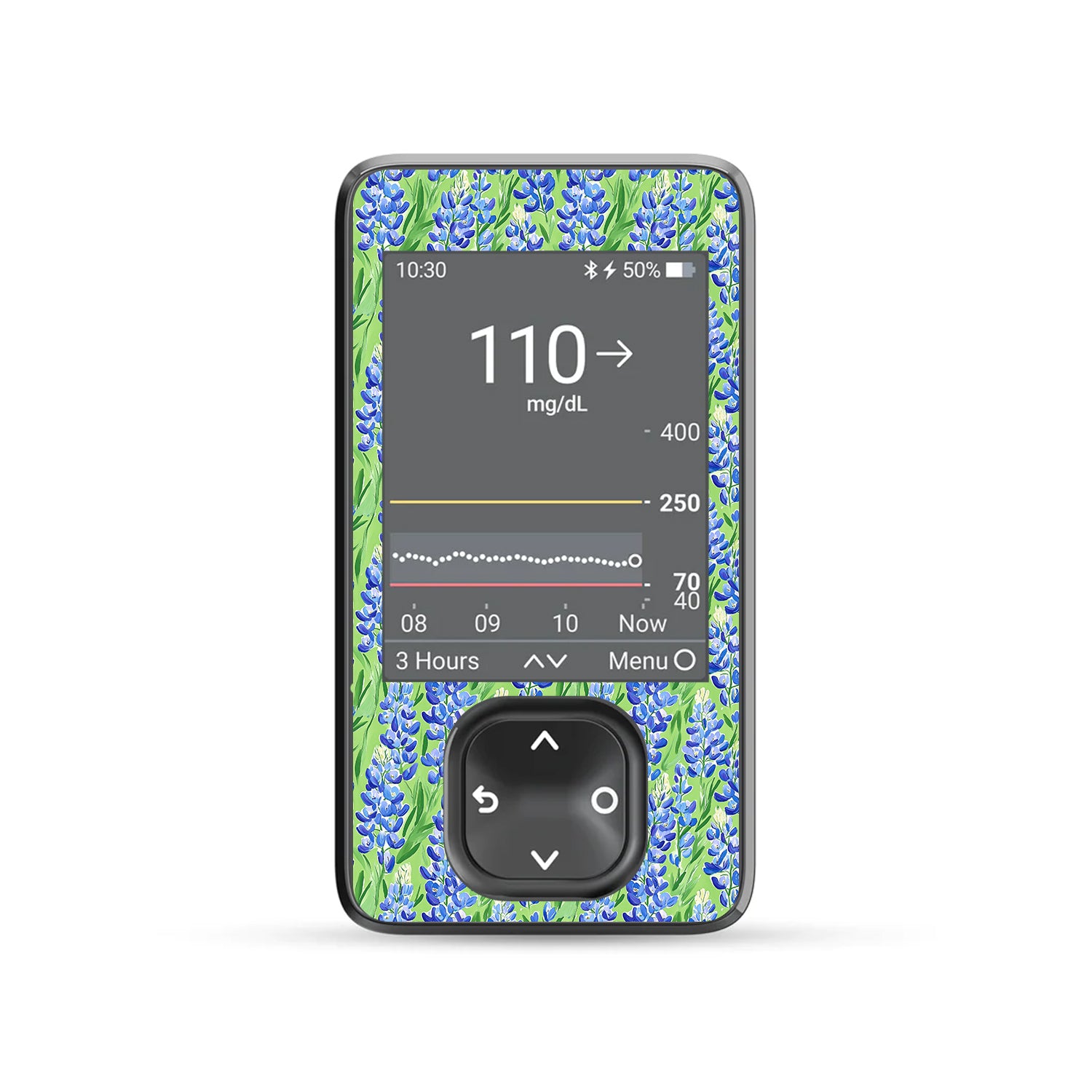 Blue Blooms DEXCOM G7 Touchscreen Receiver