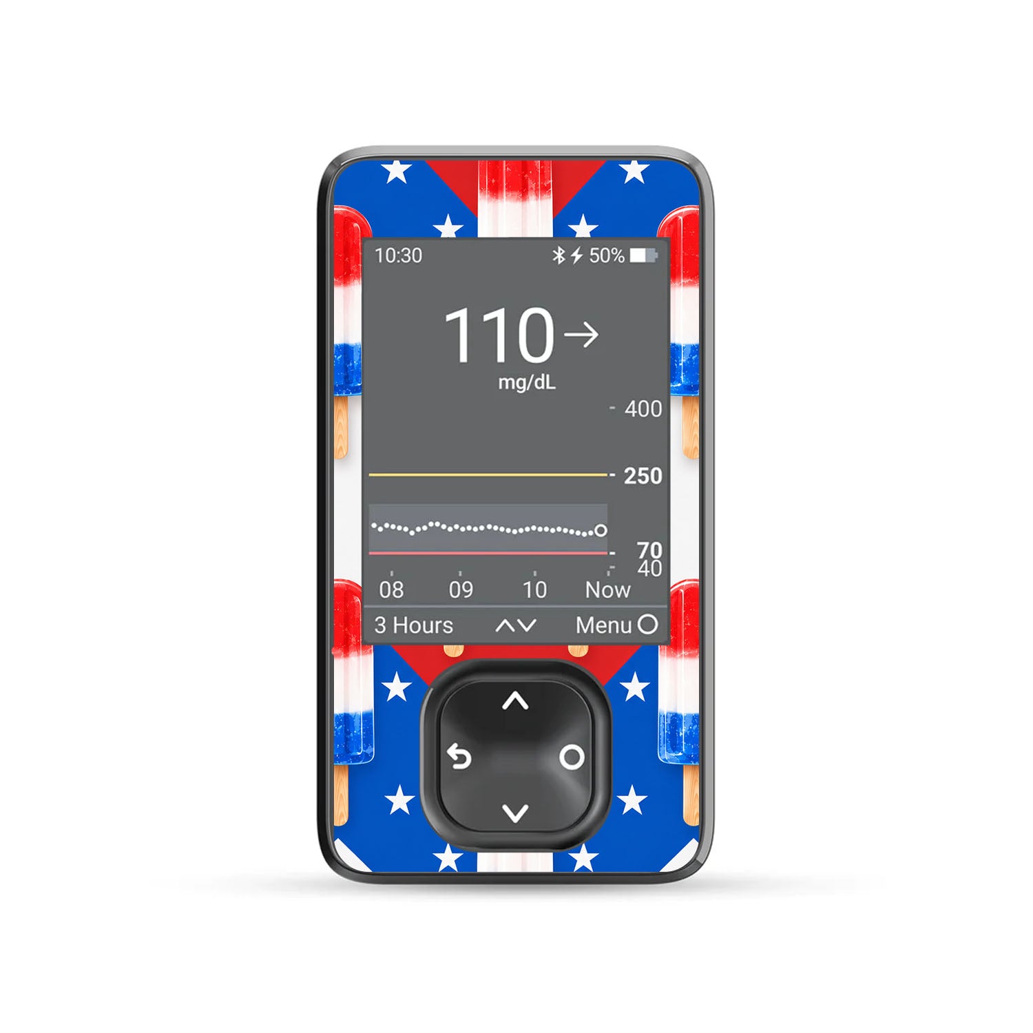 Firecracker Pops Dexcom G7 and Stelo Transmitter Sticker - Pump Peelz