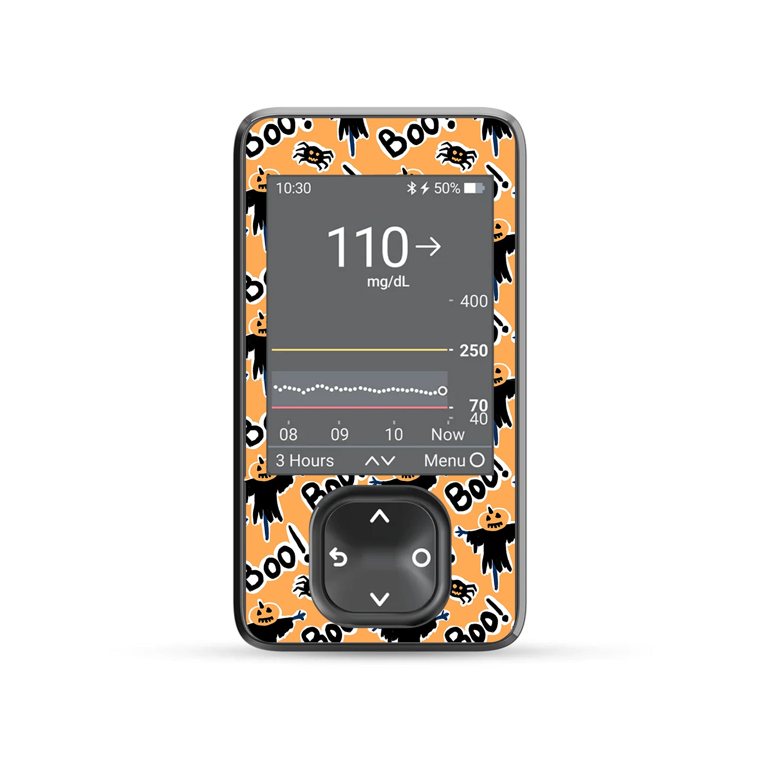 Pumpkin Boo Dexcom G7 Touchscreen Receiver Sticker - Pump Peelz