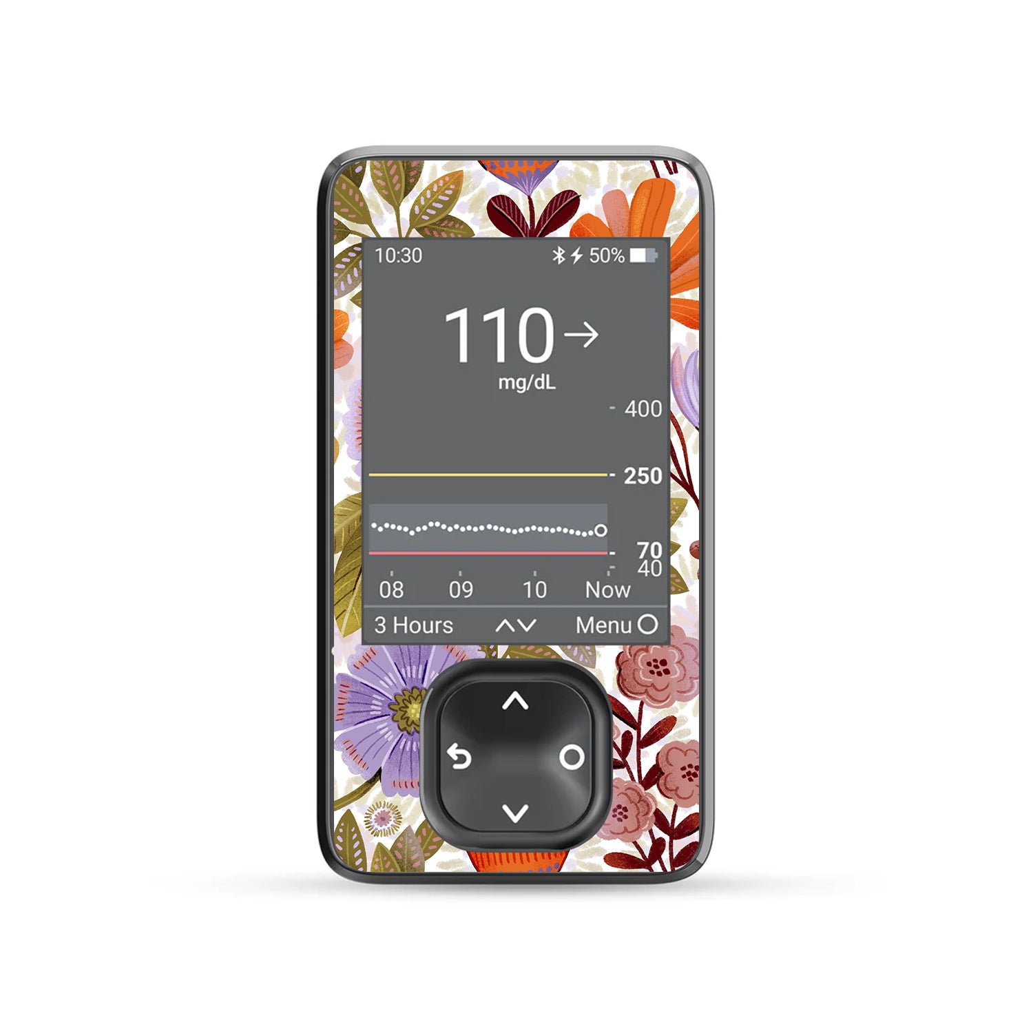 Autumn Meadow Dexcom G7 Touchscreen Receiver Sticker - Pump Peelz