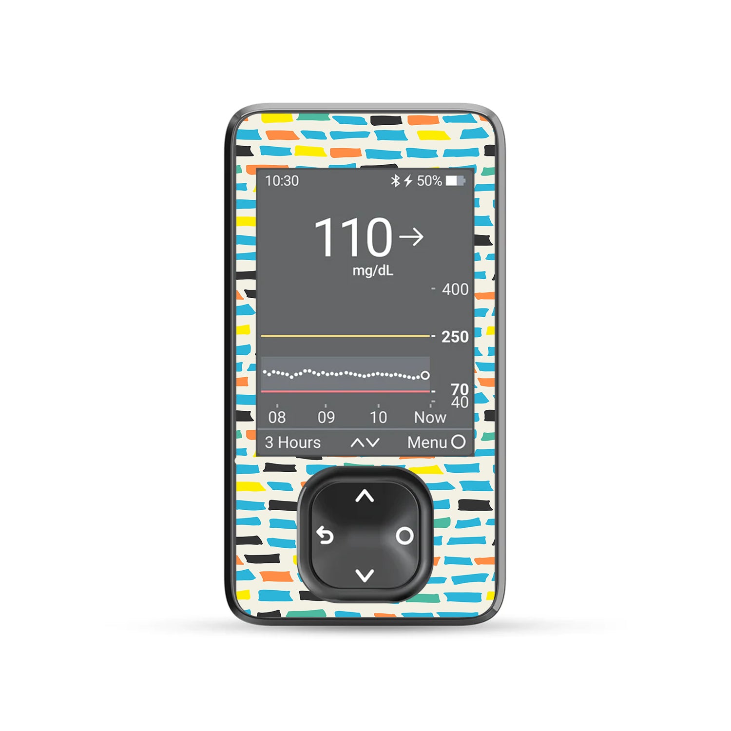 Colorful Sticks Dexcom G7 Touchscreen Receiver Sticker - Pump Peelz