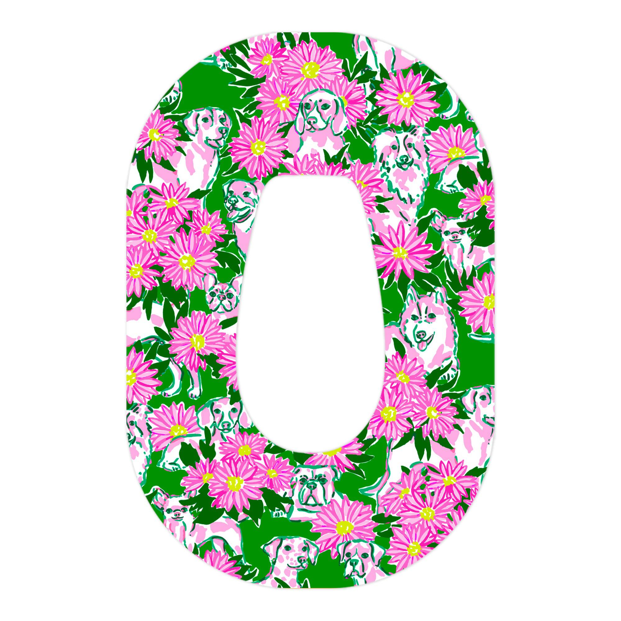 Dogs and Daisies Patch Patch Tape Designed for the DEXCOM G6-Pump Peelz