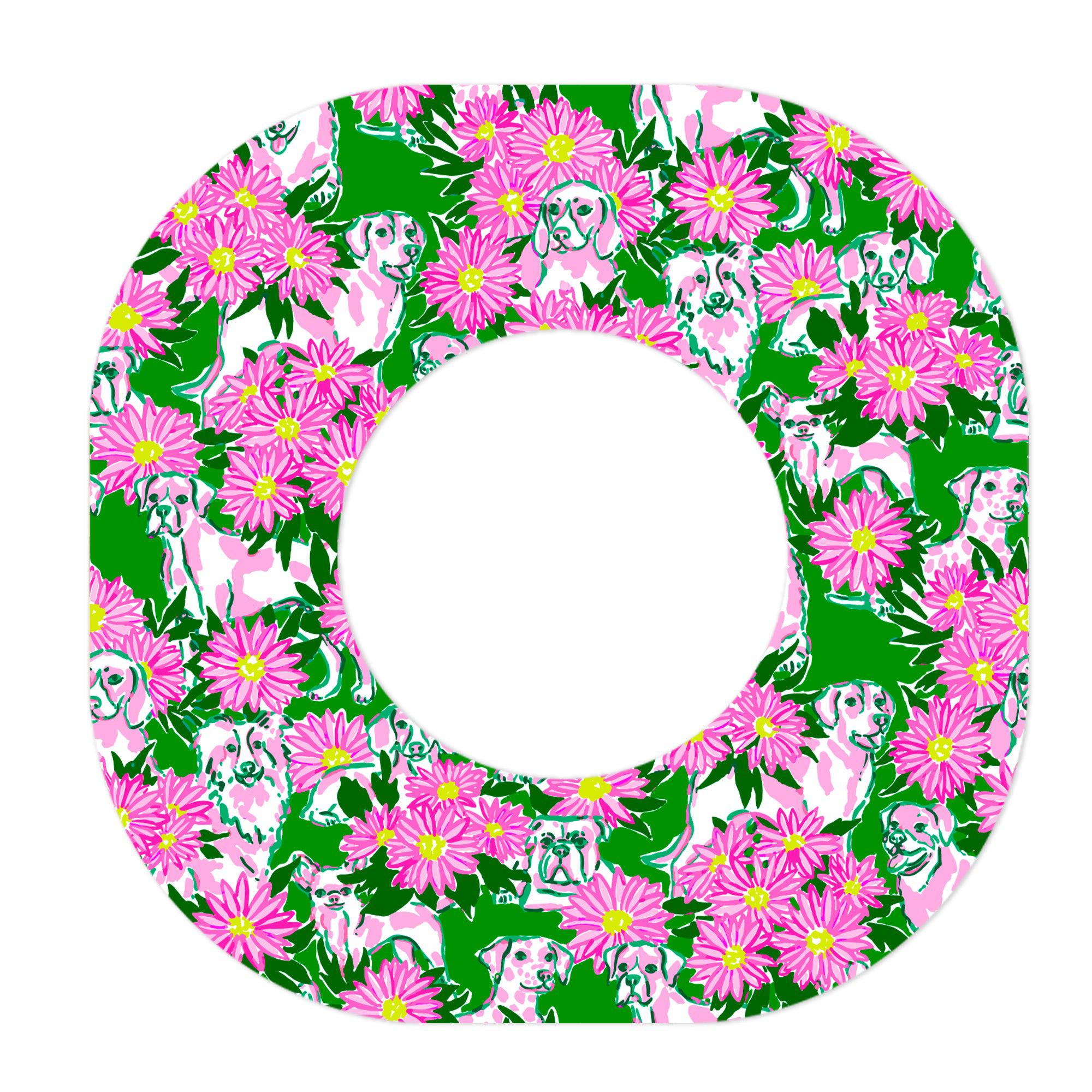 Dogs and Daisies Patch Patch Tape Designed for the DEXCOM G7 and Stelo-Pump Peelz