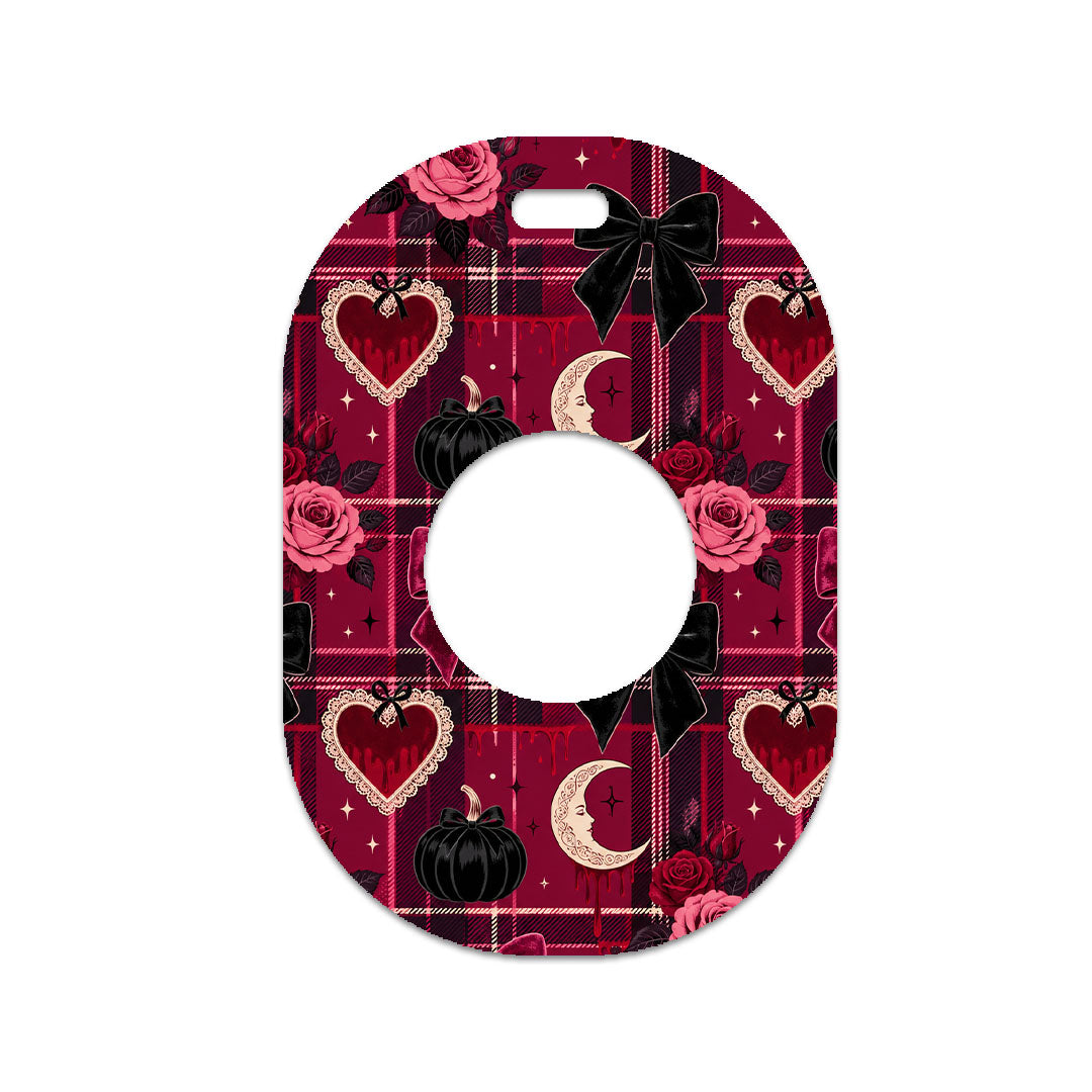 Gothic Sweetheart Plaid Eversense 365 Smart Transmitter Sticker - Pump Peelz
