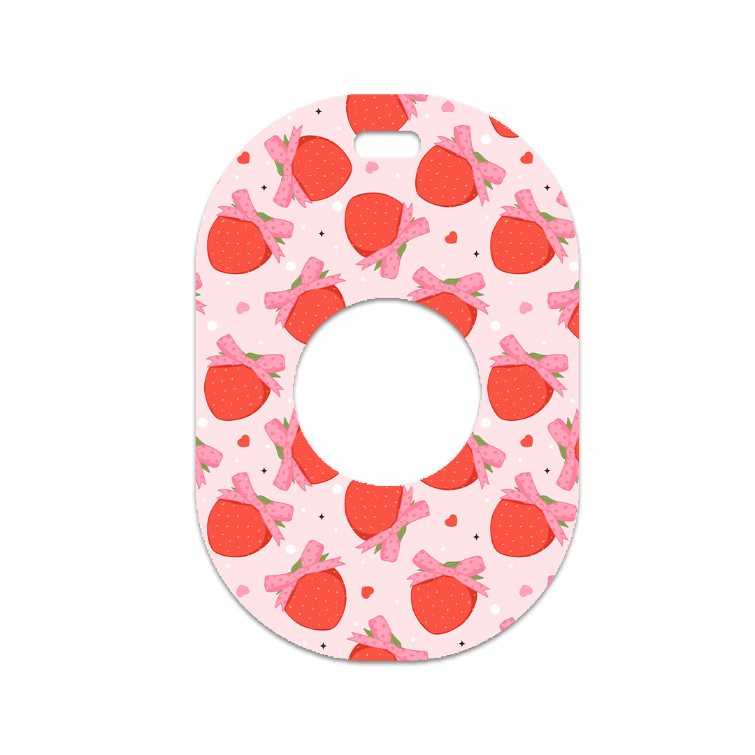 Strawberry Kisses Eversense 365 Smart Transmitter Sticker - Pump Peelz