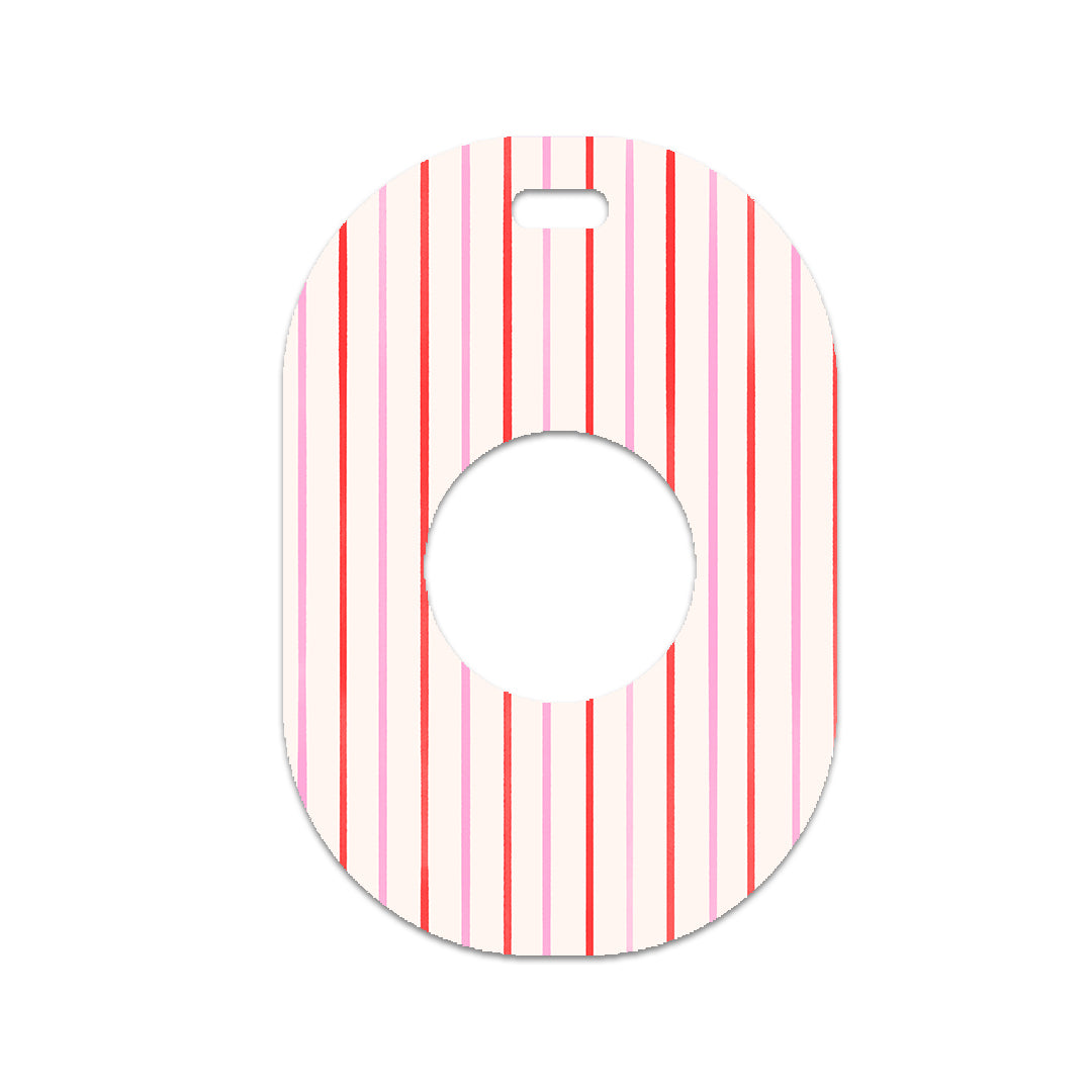Peppermint Stripes Eversense 365 Smart Transmitter Sticker - Pump Peelz