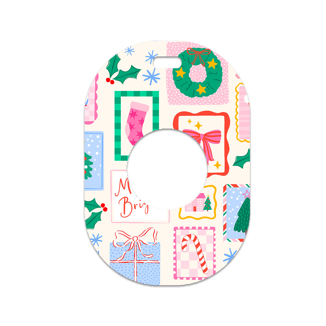 Holiday Greetings Eversense 365 Smart Transmitter Sticker - Pump Peelz