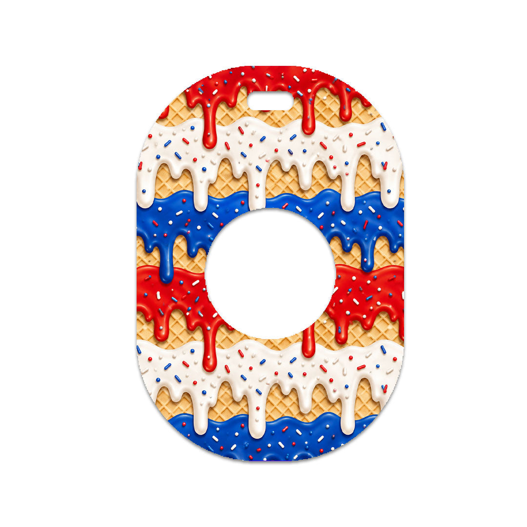 Patriotic Melt Eversense 365 Smart Transmitter Sticker - Pump Peelz