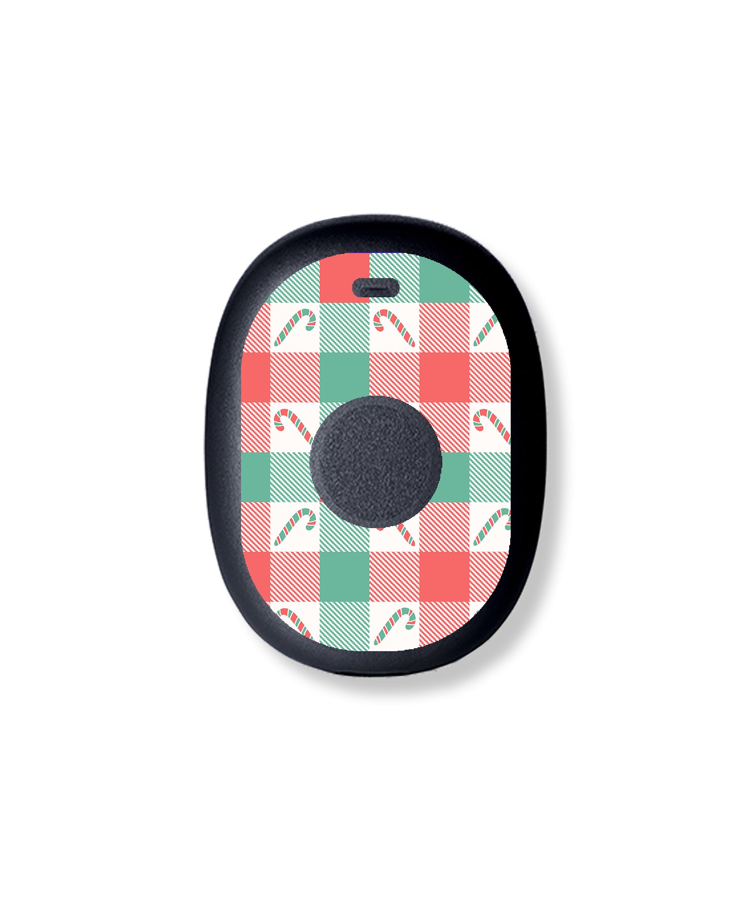 Peppermint Plaid Eversense 365 Smart Transmitter Sticker - Pump Peelz