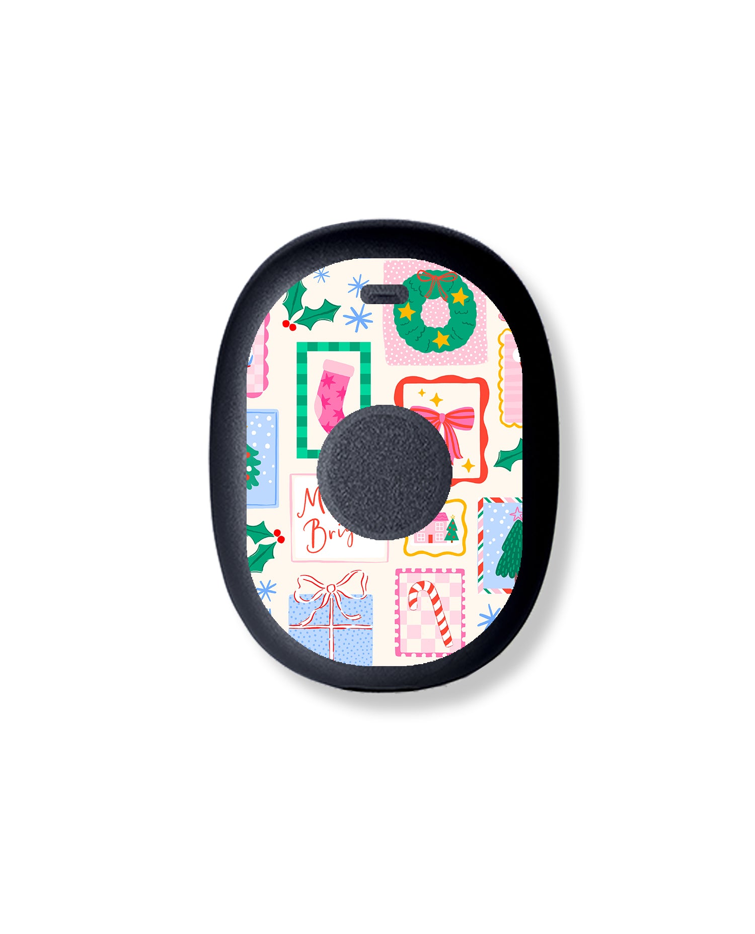 Holiday Greetings Eversense 365 Smart Transmitter Sticker - Pump Peelz