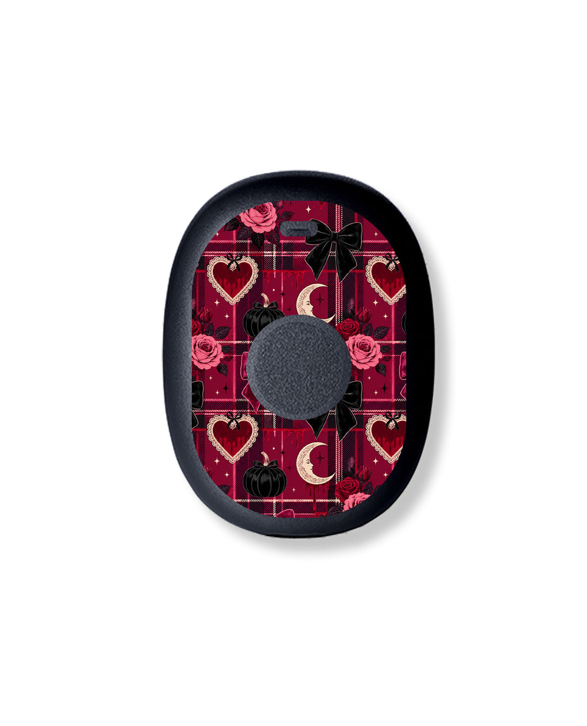 Gothic Sweetheart Plaid Eversense 365 Smart Transmitter Sticker - Pump Peelz