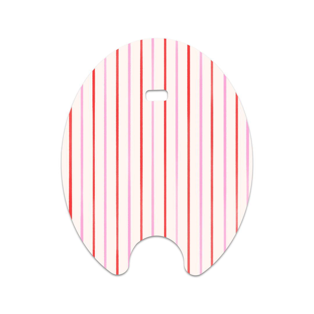 Peppermint Stripes Eversense Smart Transmitter Sticker - Pump Peelz