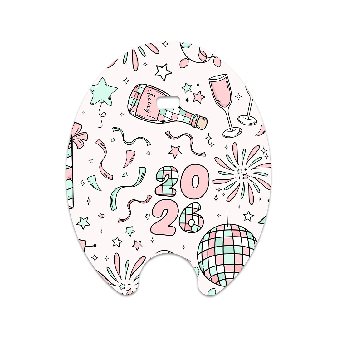 Cheers to '26 Eversense Smart Transmitter Sticker - Pump Peelz