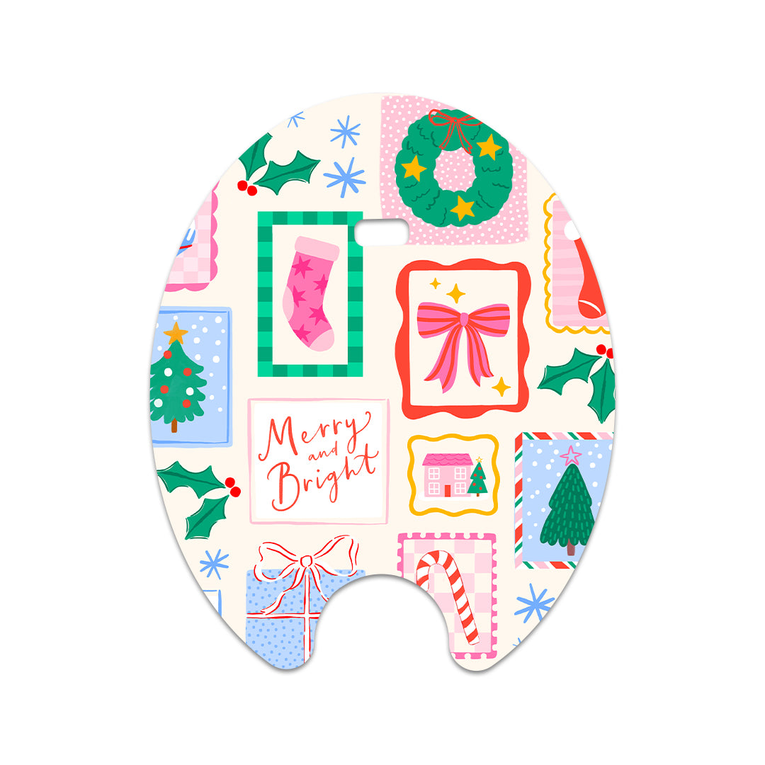 Holiday Greetings Eversense Smart Transmitter Sticker - Pump Peelz