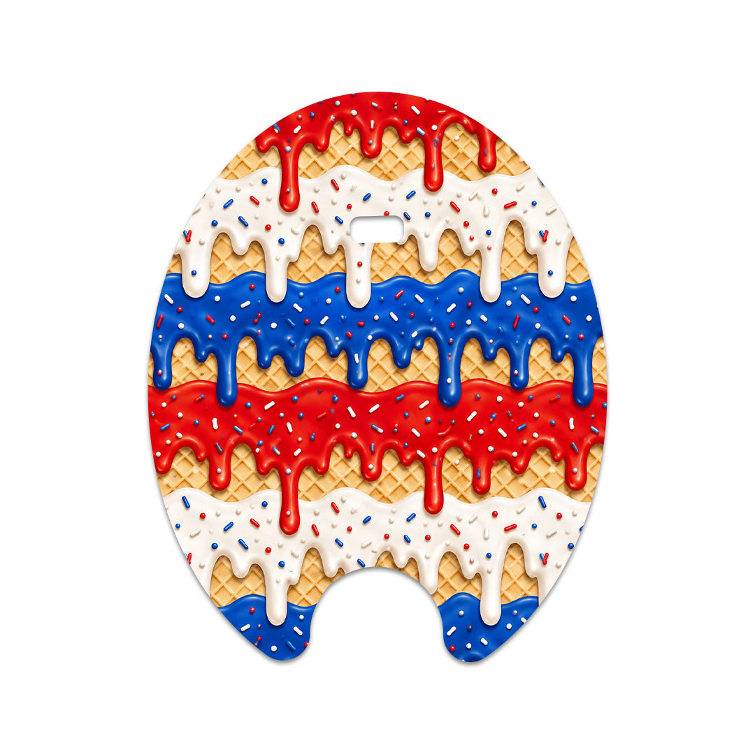 Patriotic Melt Eversense Smart Transmitter Sticker - Pump Peelz