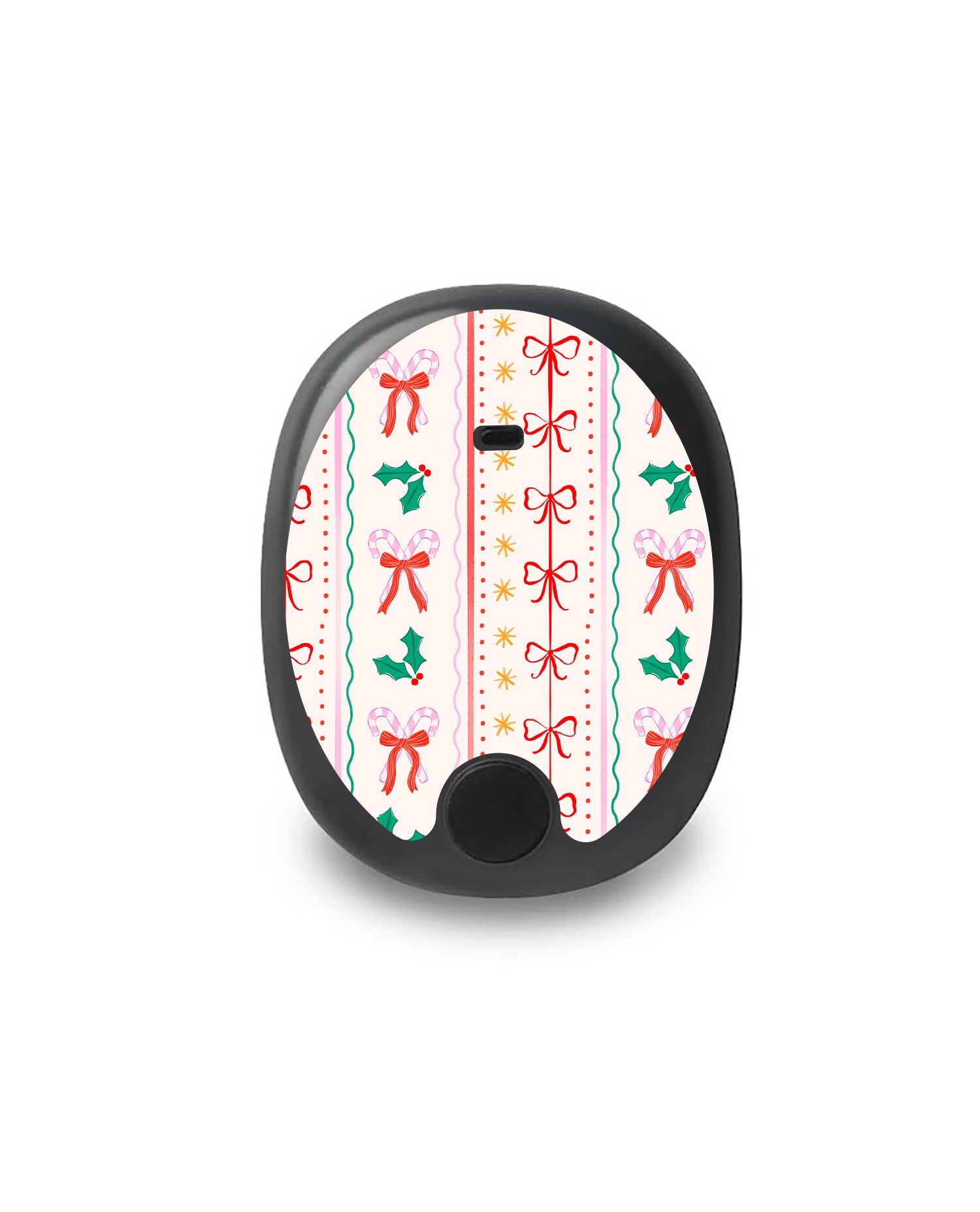 Holly Jolly Ribbon Eversense Smart Transmitter Sticker - Pump Peelz