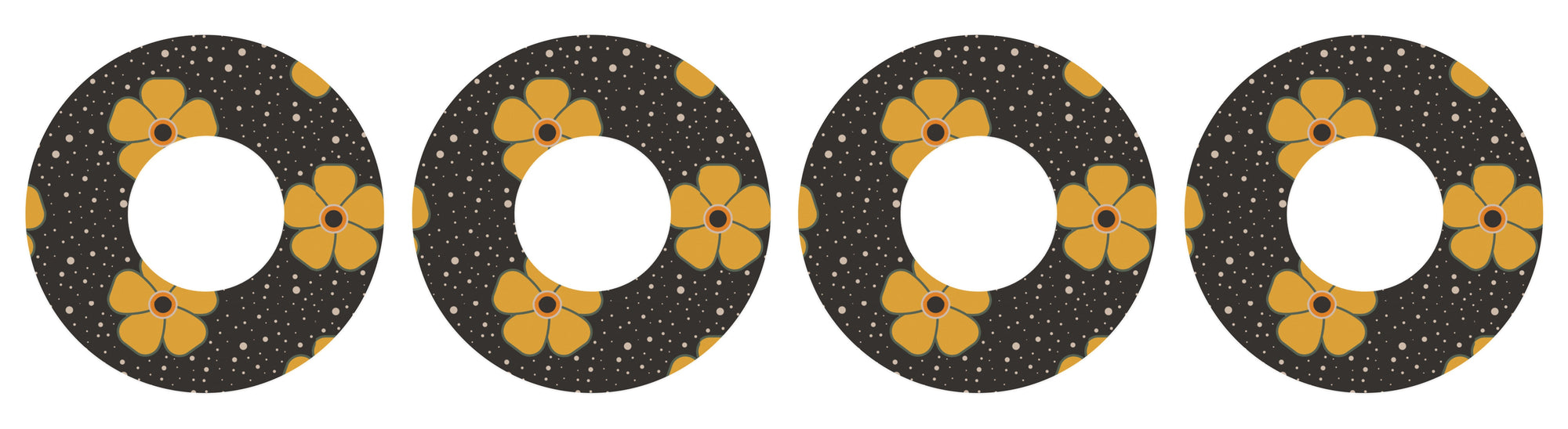 Flower Power Patch Tape Designed for the FreeStyle Libre 2-Pump Peelz