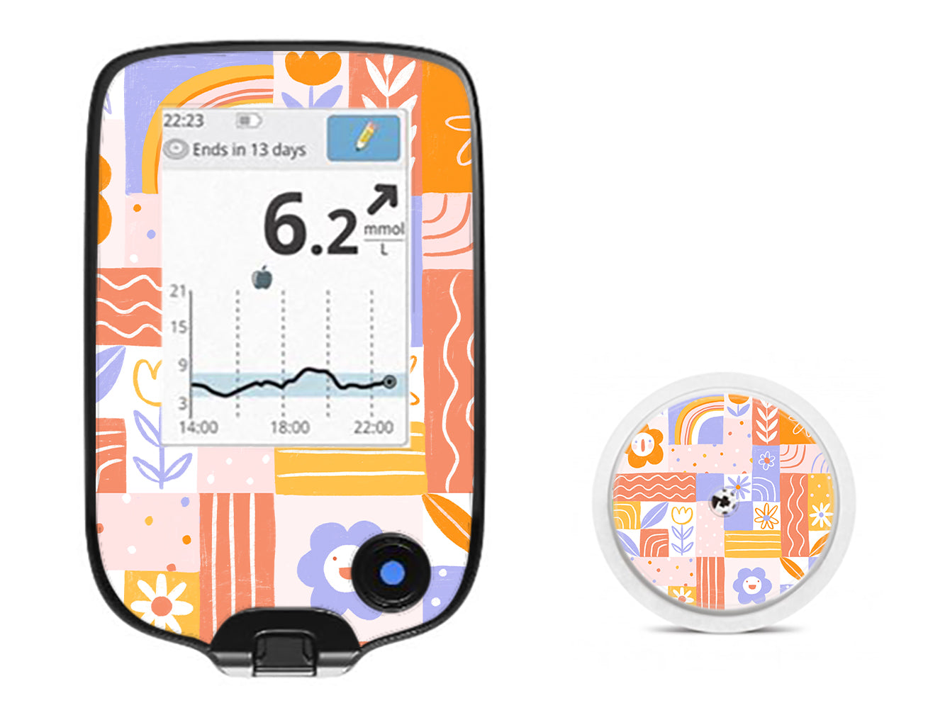 Wildflower Doodle Freestyle Libre 2 Sticker - Pump Peelz
